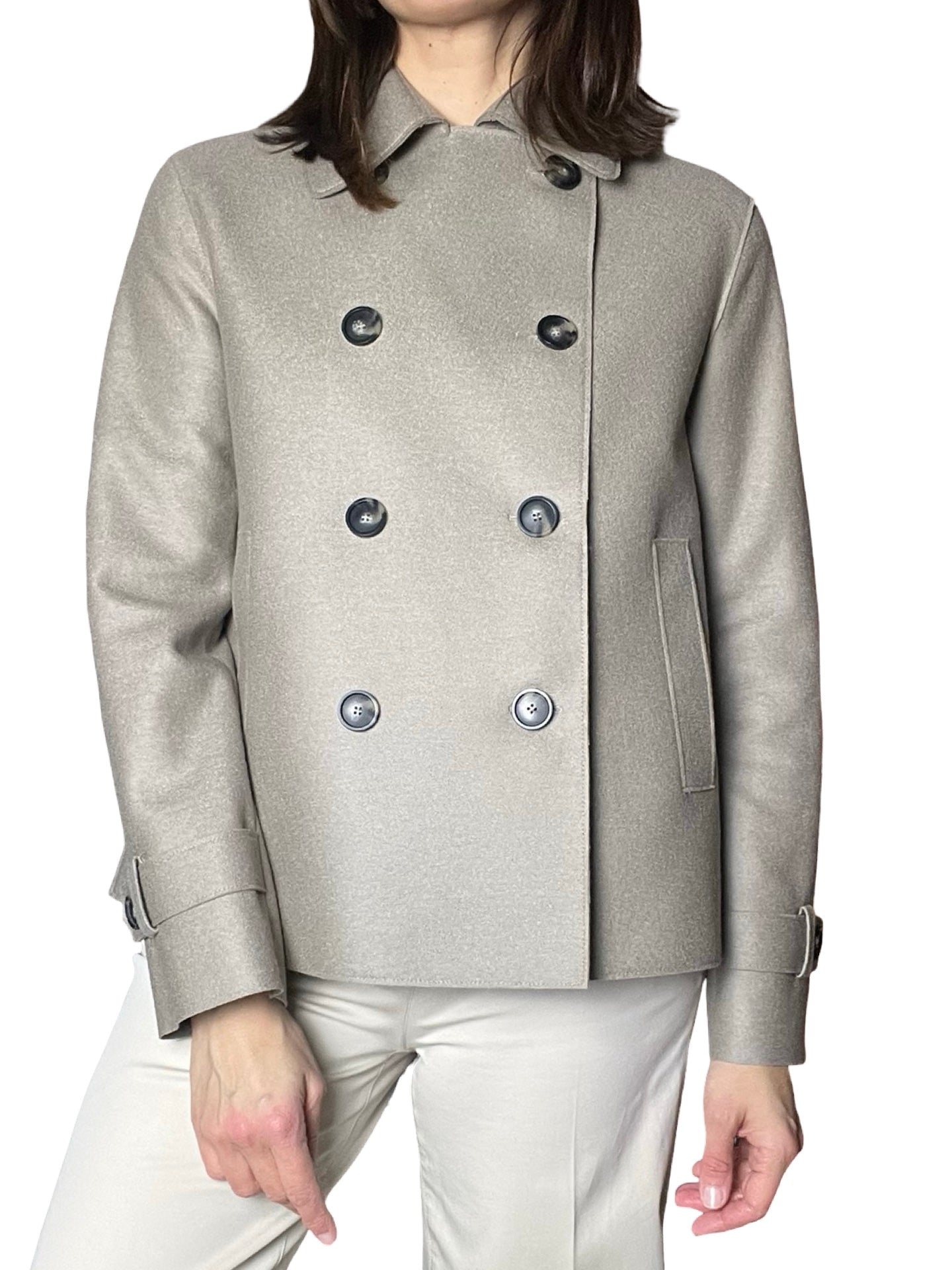 Harris Wharf London Trench Wool Vison Jacket