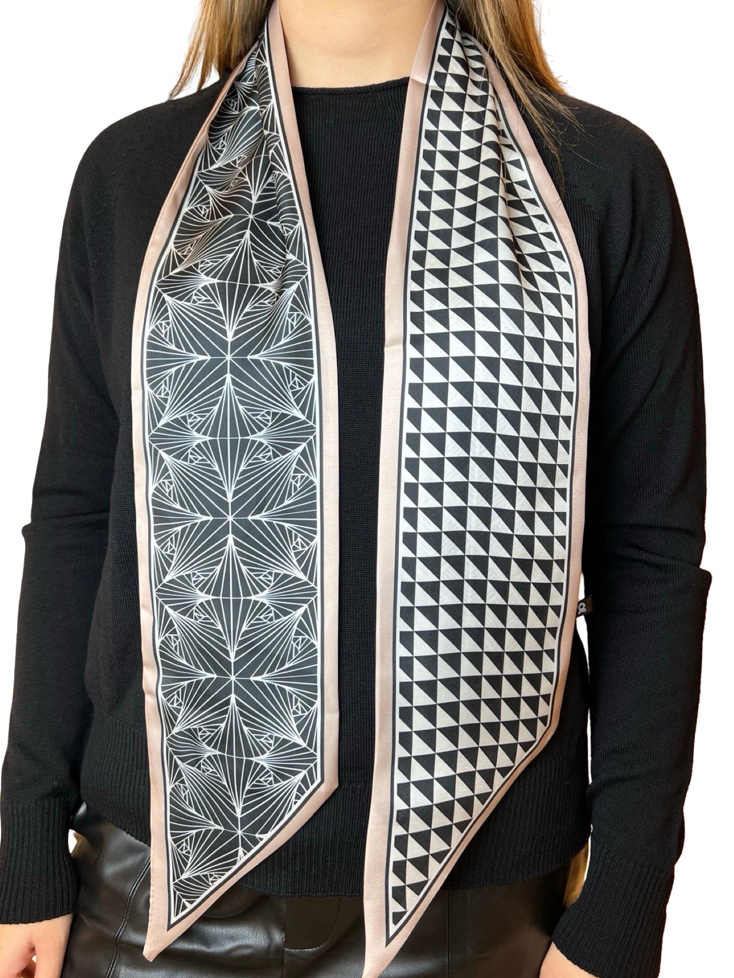 Twilly Il Baco Da Seta Estampado Geometrico