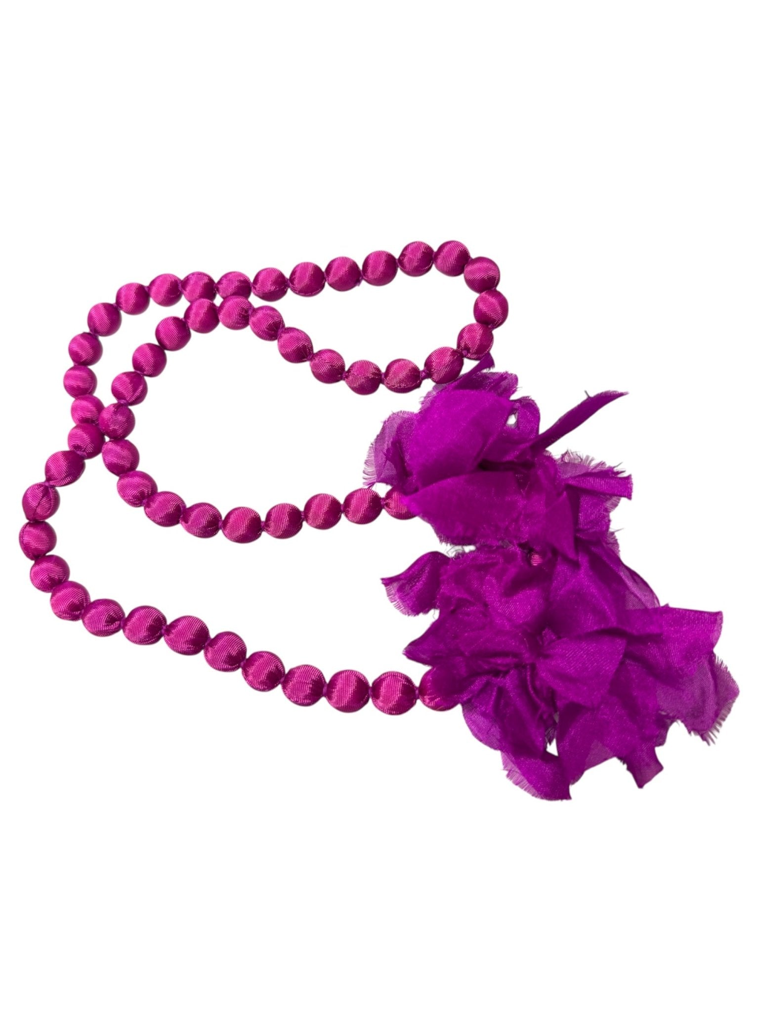 Collana Il Baco Da Seta Palline di seta Doan Fiore Bougainvillea