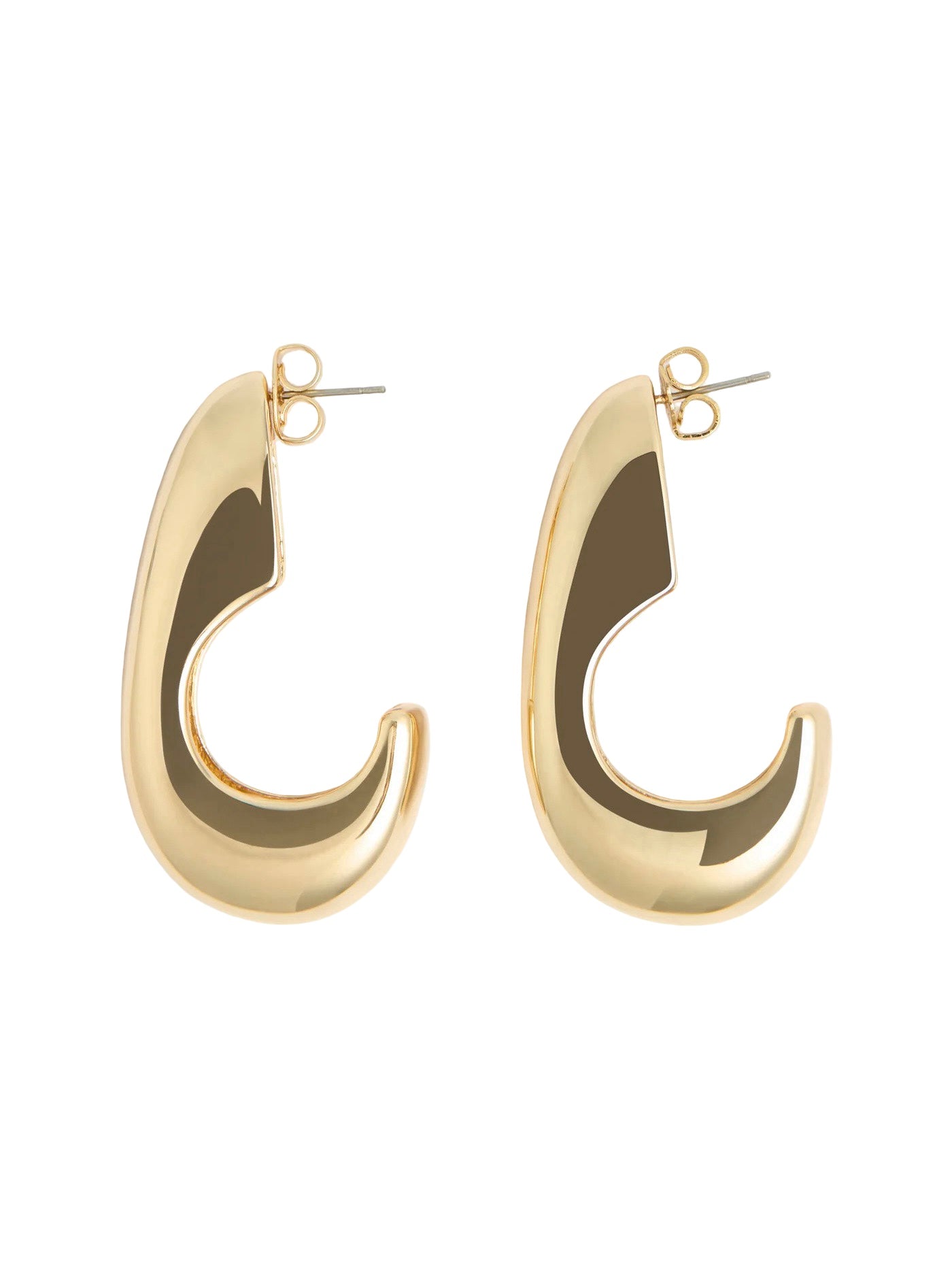 Pendientes Liviana Conti Escultórica en Arco Organico Dorado