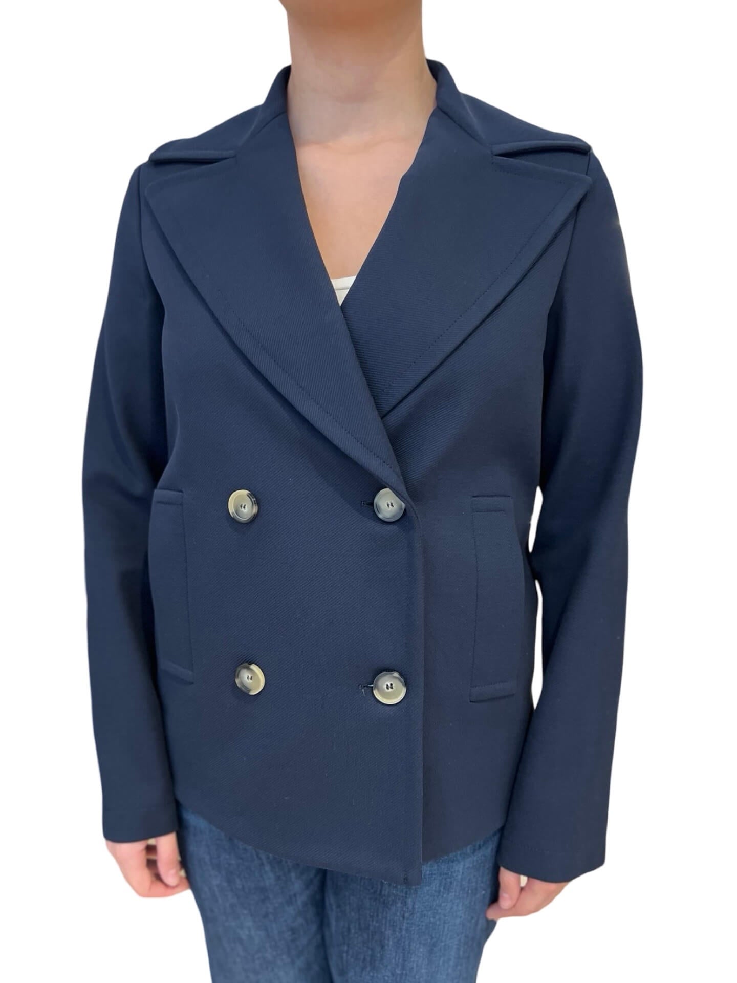 Chaqueta Harris Wharf London Cruzada Loro Piana Marino