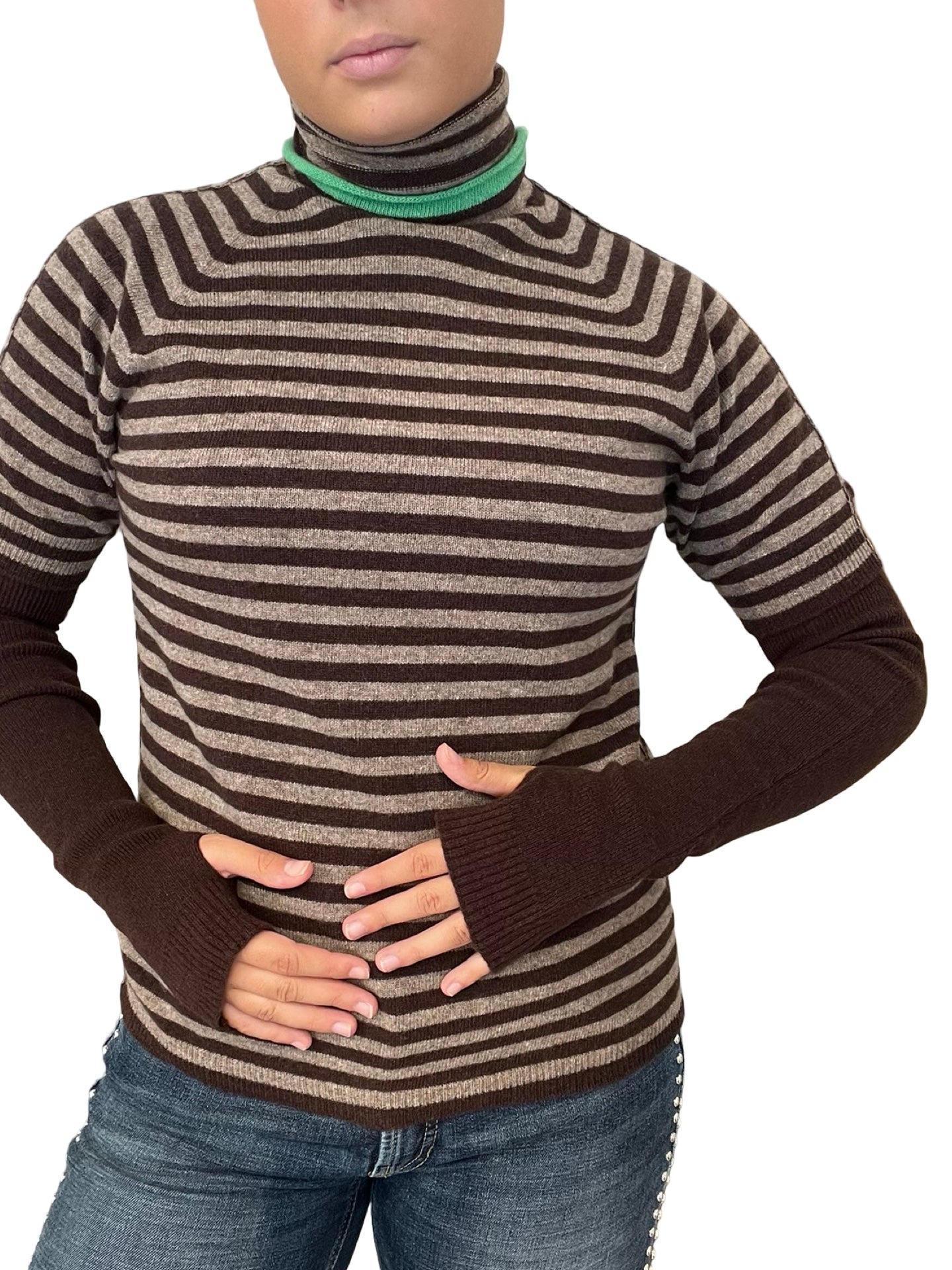 Striped Floor Jersey with Cisme Neck