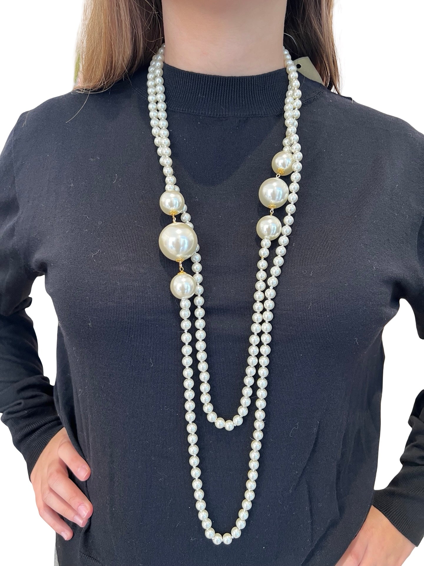 Fabrizio Marcantelli Gabrielle Pearls Long Necklace