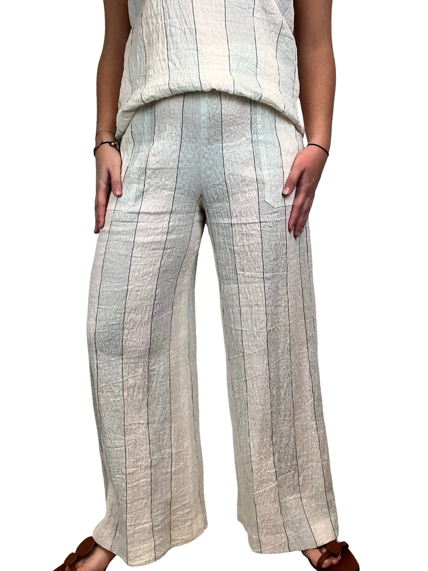 Pantalon large à rayures Agoefilo