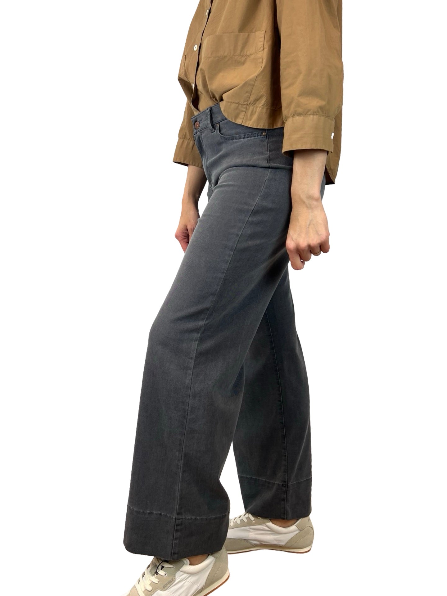 Jeans Cigala's Palazzo Crop Gris