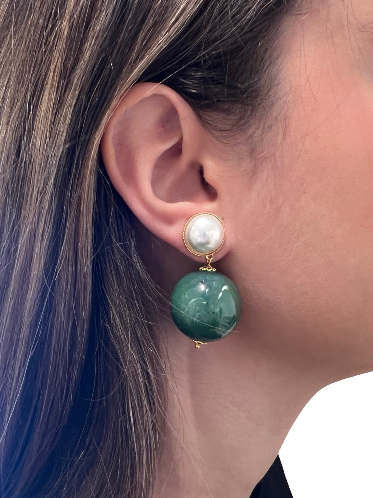 Pendientes Fabrizio Marcantelli Bola Verde P