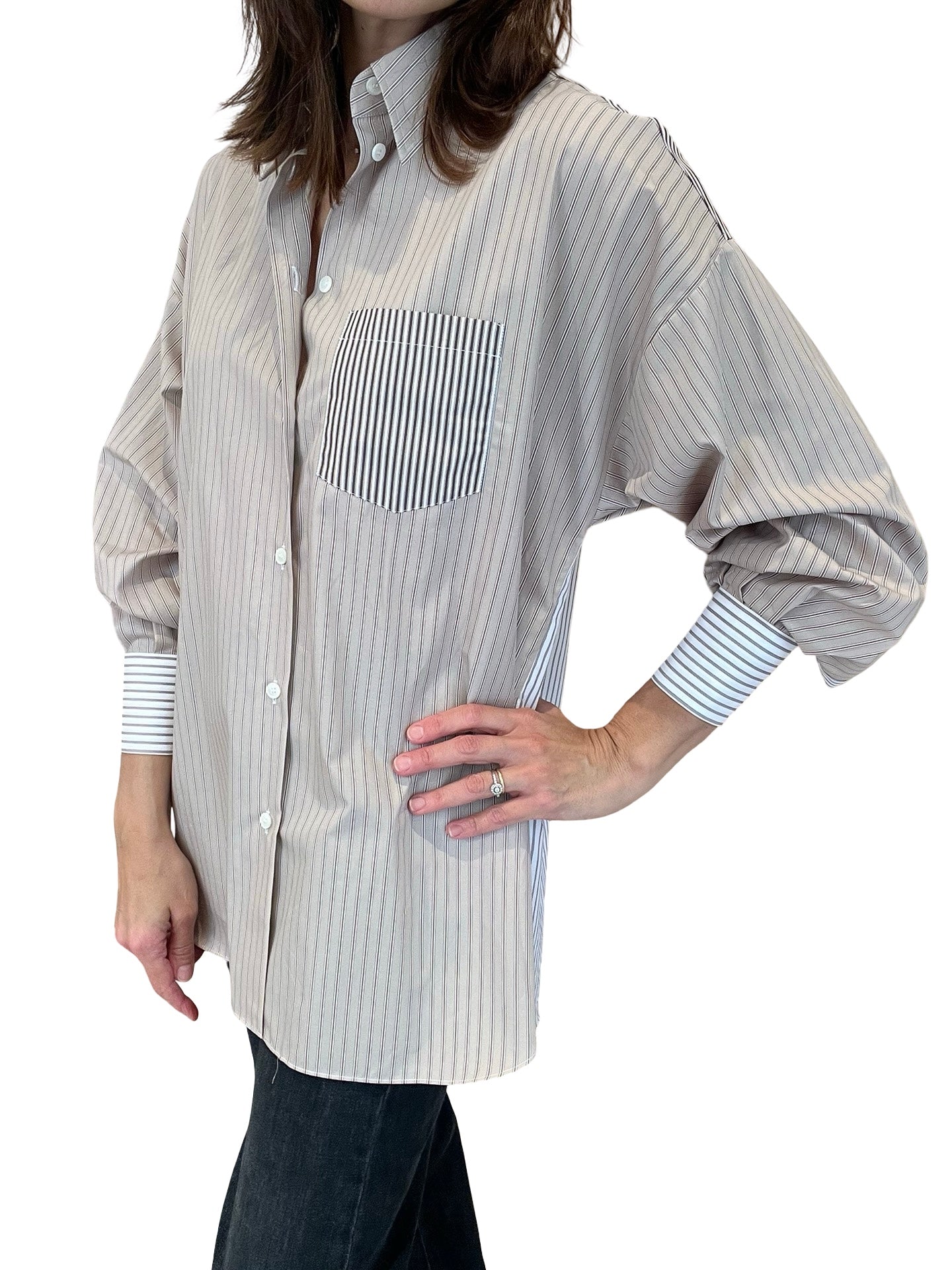 Chemise Academy à larges rayures 3 couleurs