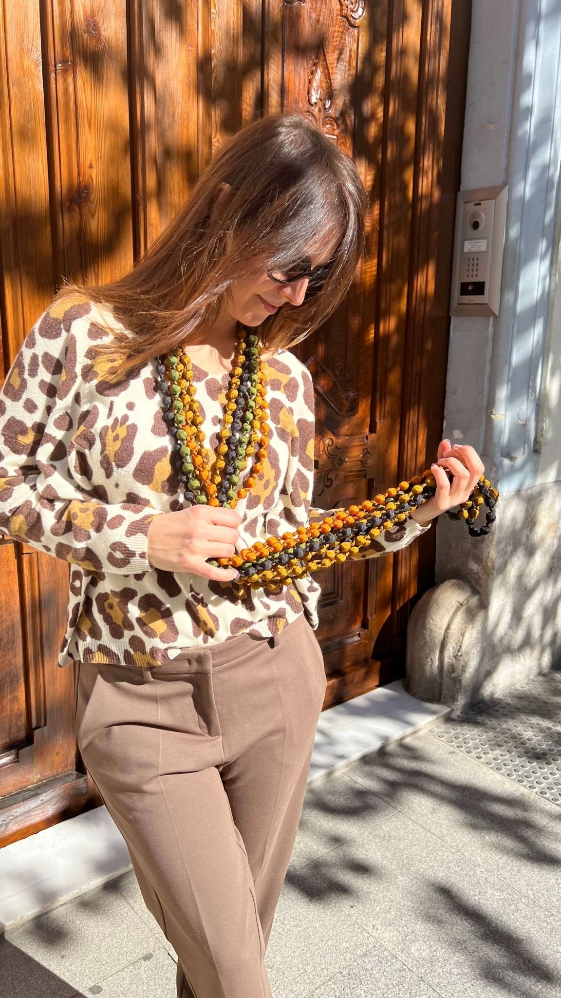 Collar Il Baco Da Seta Bolas Seda Calabaza 12.1