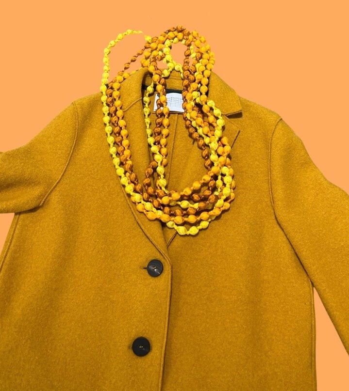 Collar Il Baco Da Seta Bolas Seda Canario 9.1