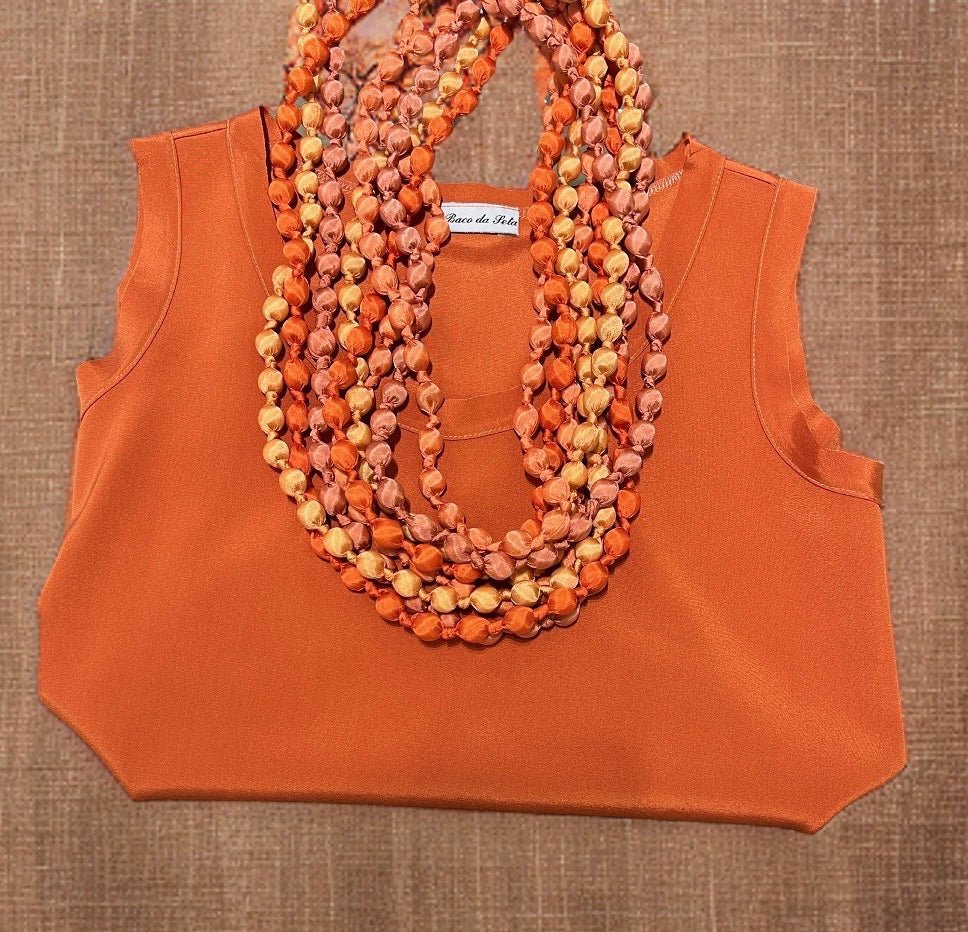 Collar Il Baco Da Seta Bolas Seda Camarón