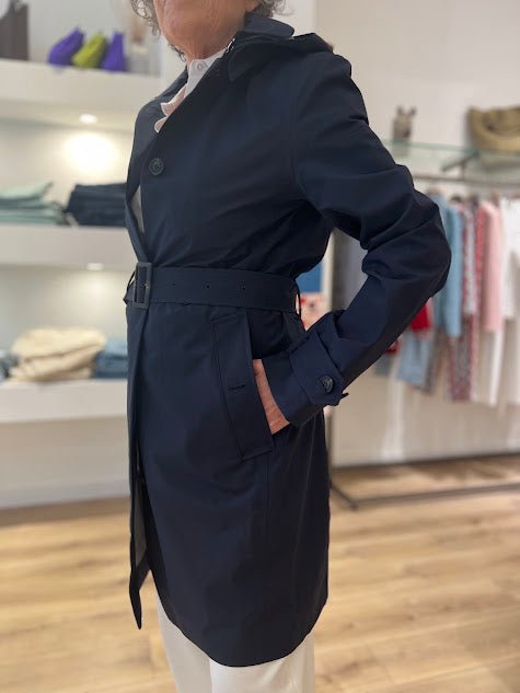 Gabardina Save The Duck Cinturon Marino