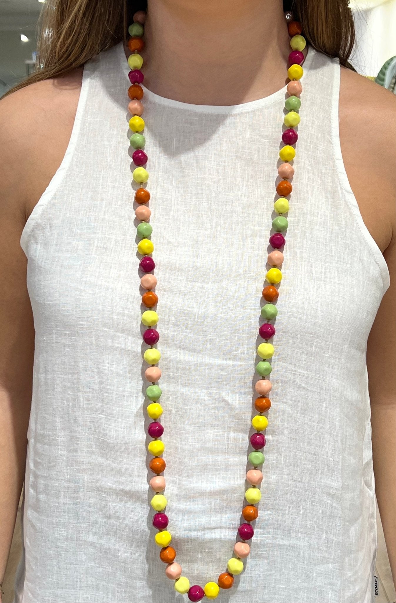 Collar Il Baco Da Seta Bolas Largo Brillo Multicolor