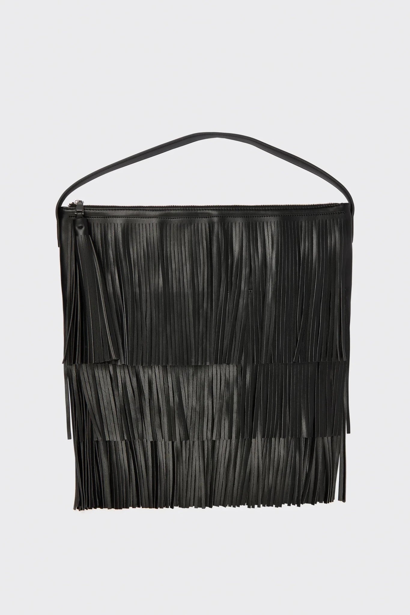 Borsa a tracolla Conti con frange marrone chiaro