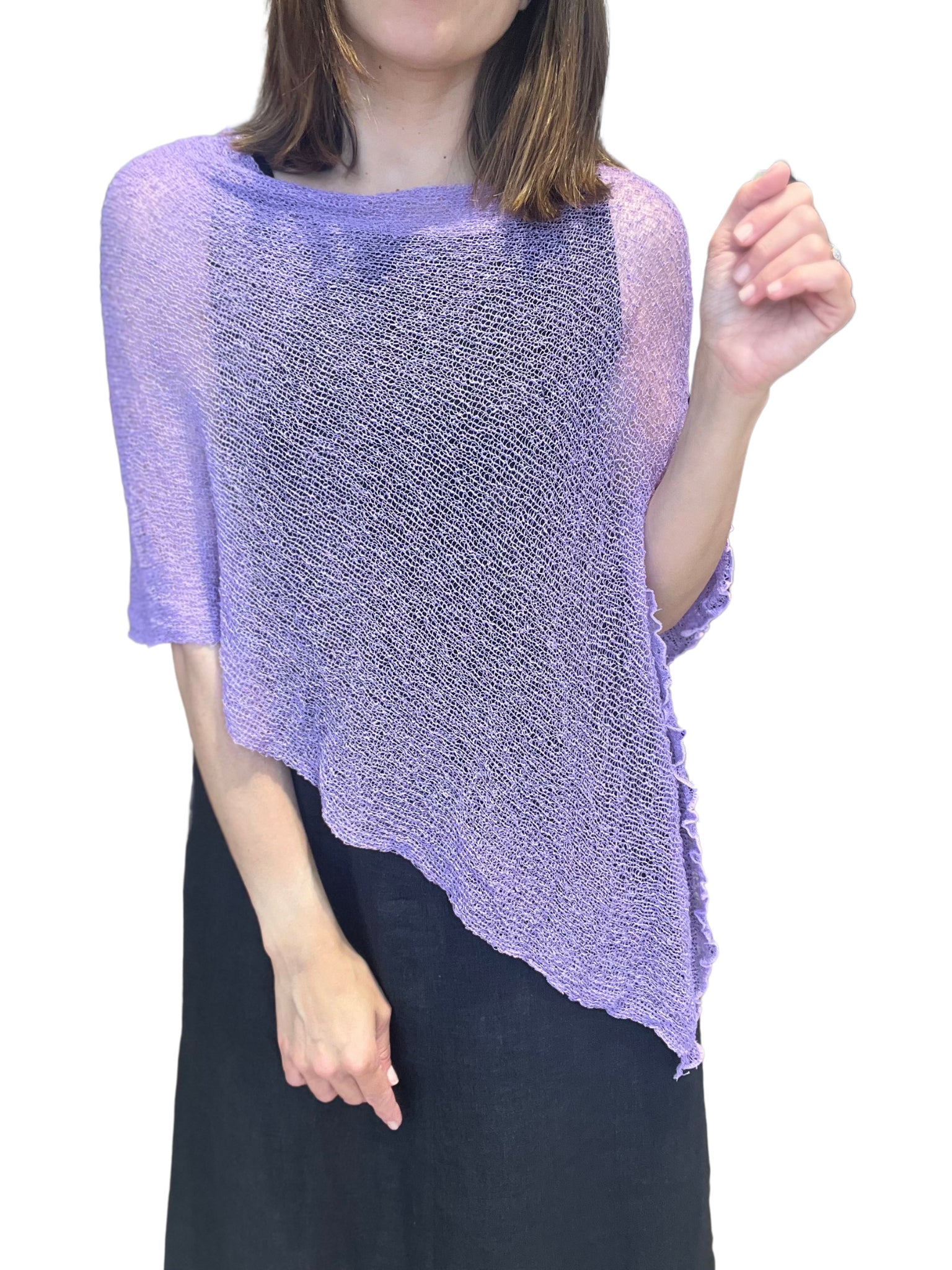 Poncho Il Baco Da Seta Lila Malva