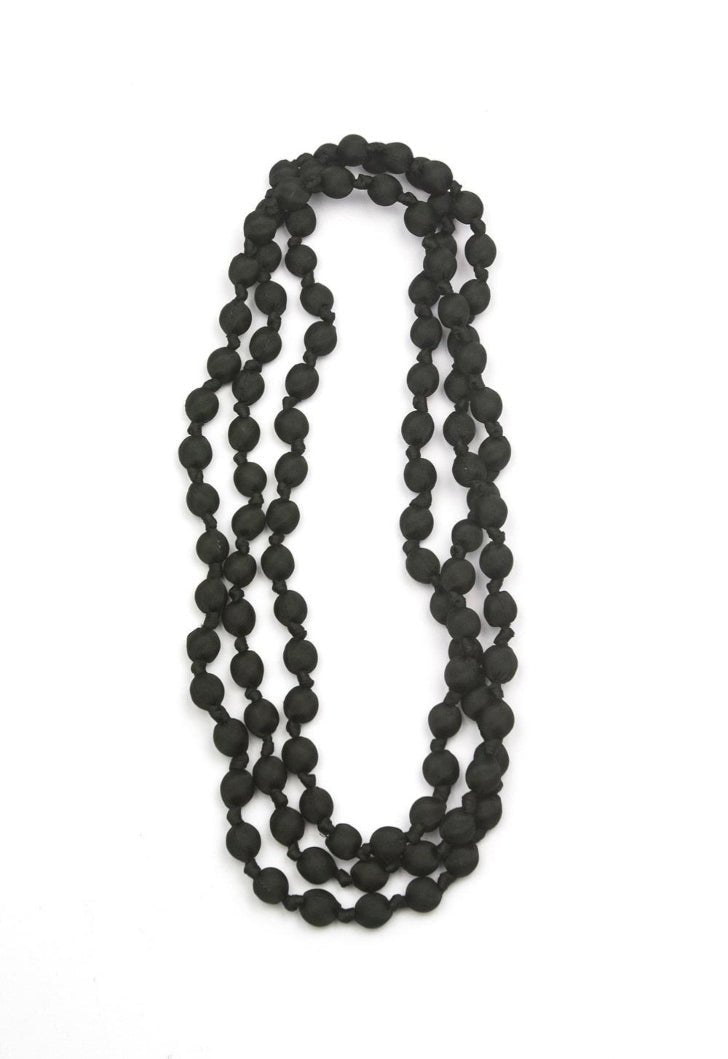 Collier Il Baco Da Seta Boules de soie noire 1.1