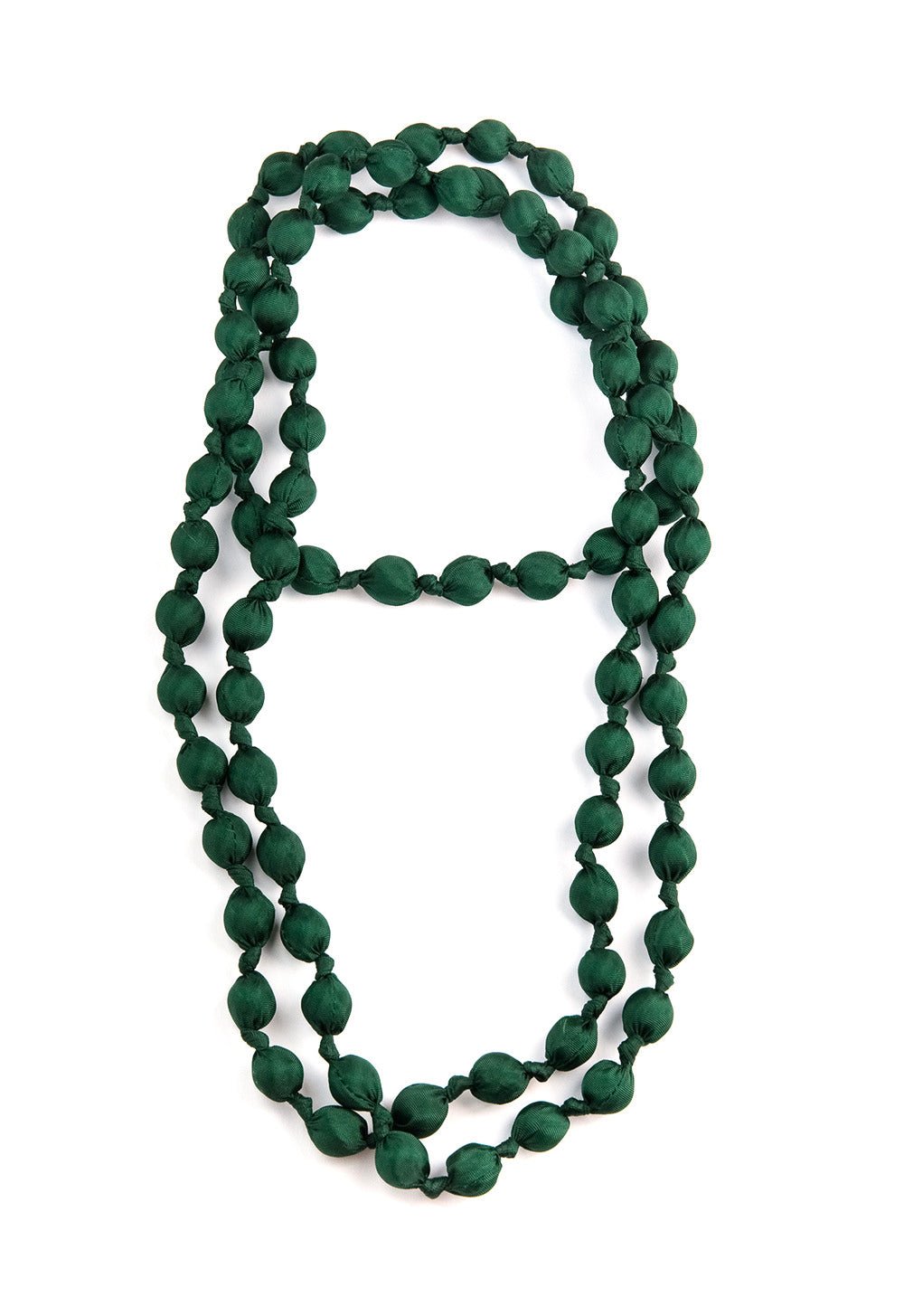 Collar Il Baco Da Seta Bolas Seda Verde Pino 6.1