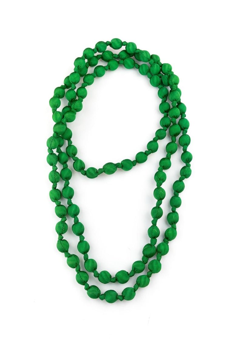 Collar Il Baco Da Seta Bolas Seda Verde 6.2
