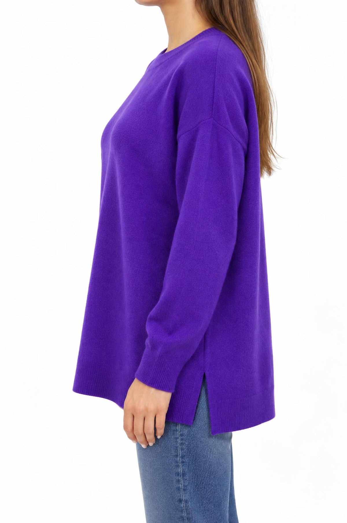 Jersey Solocasmir Cuello Redondo Violeta