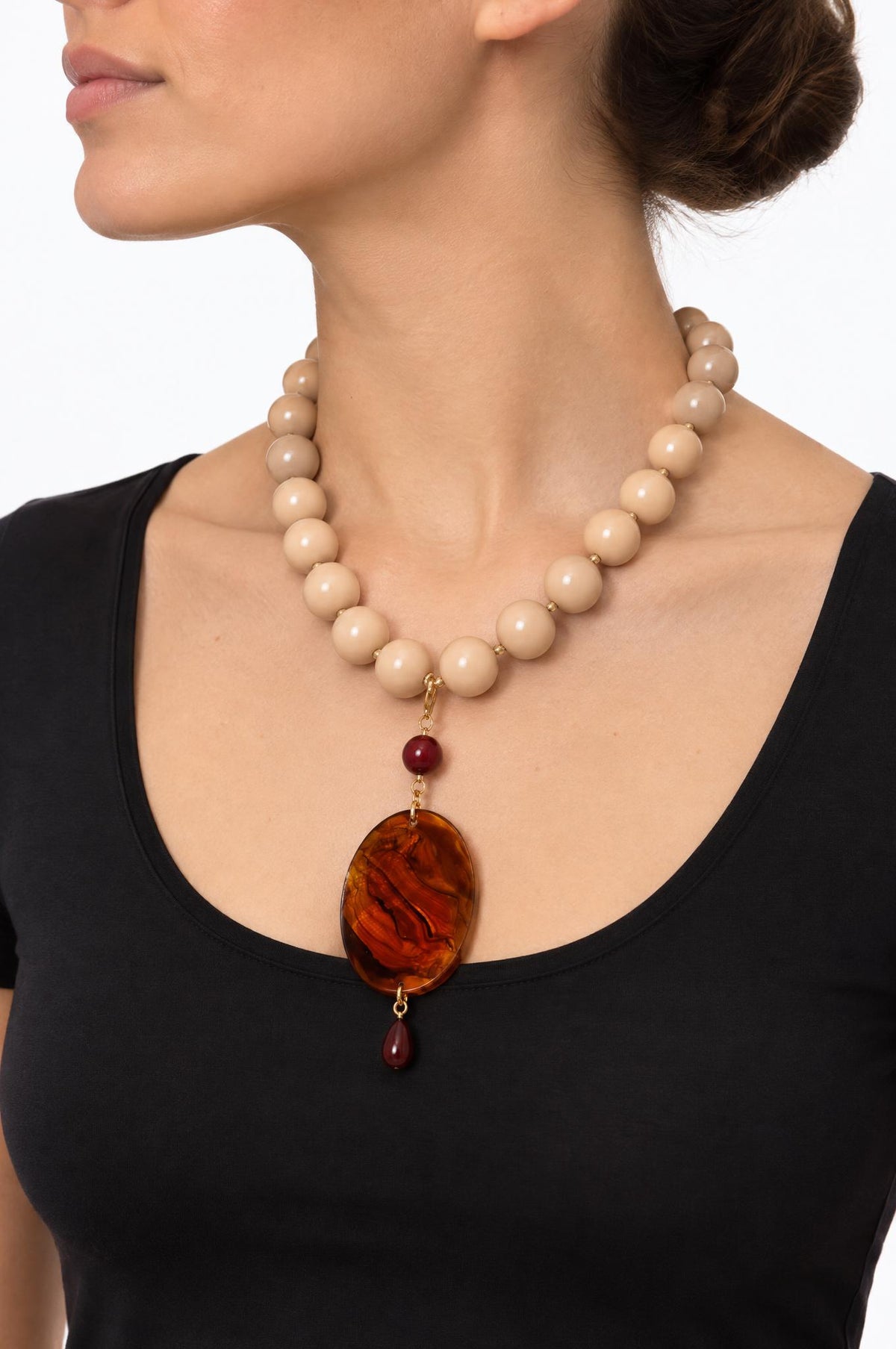 Choker Il Baco Da Seta Amber Pendant