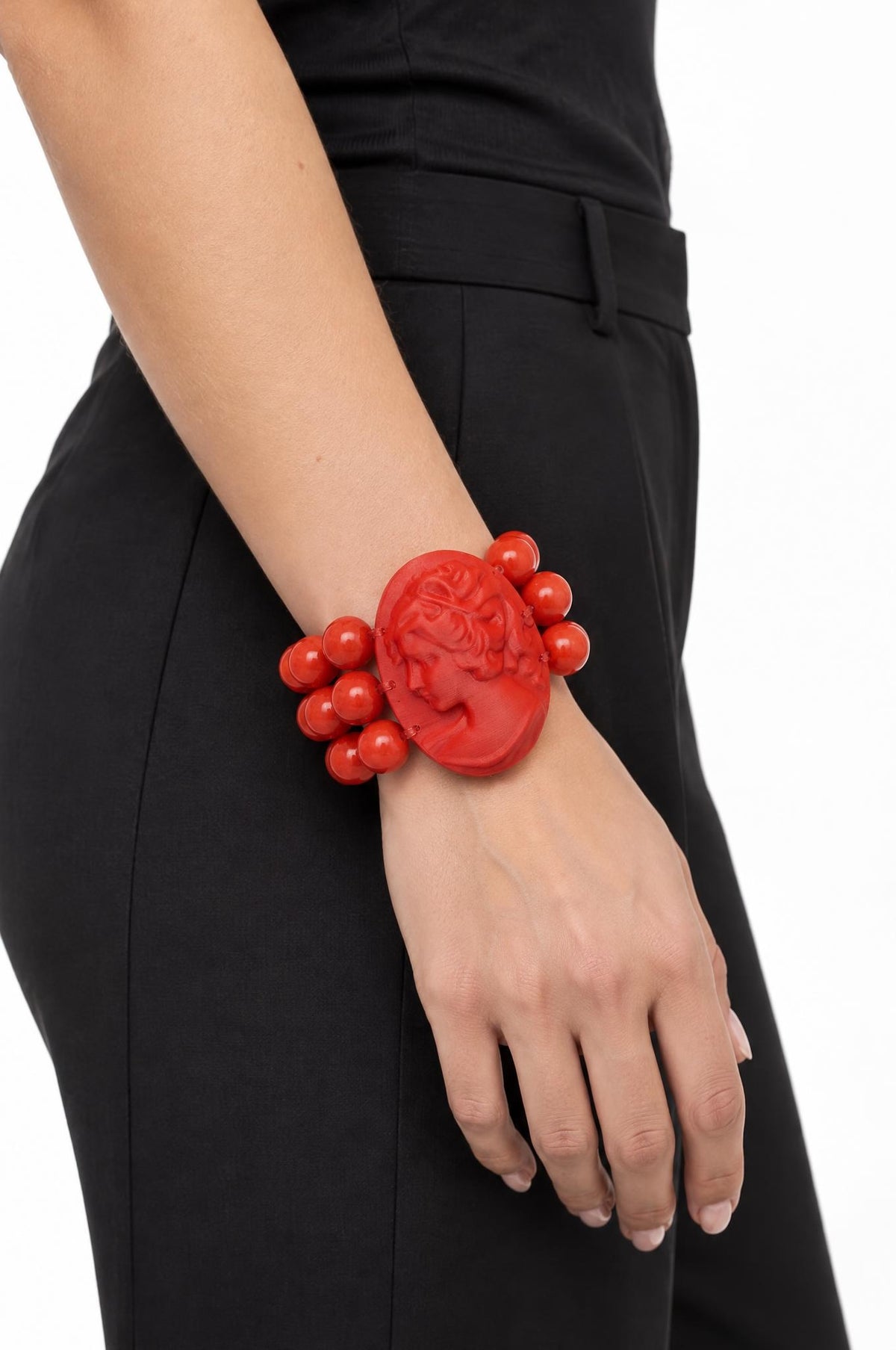 Fabrizio Marcantelli Dark Orange Cameo Bracelet