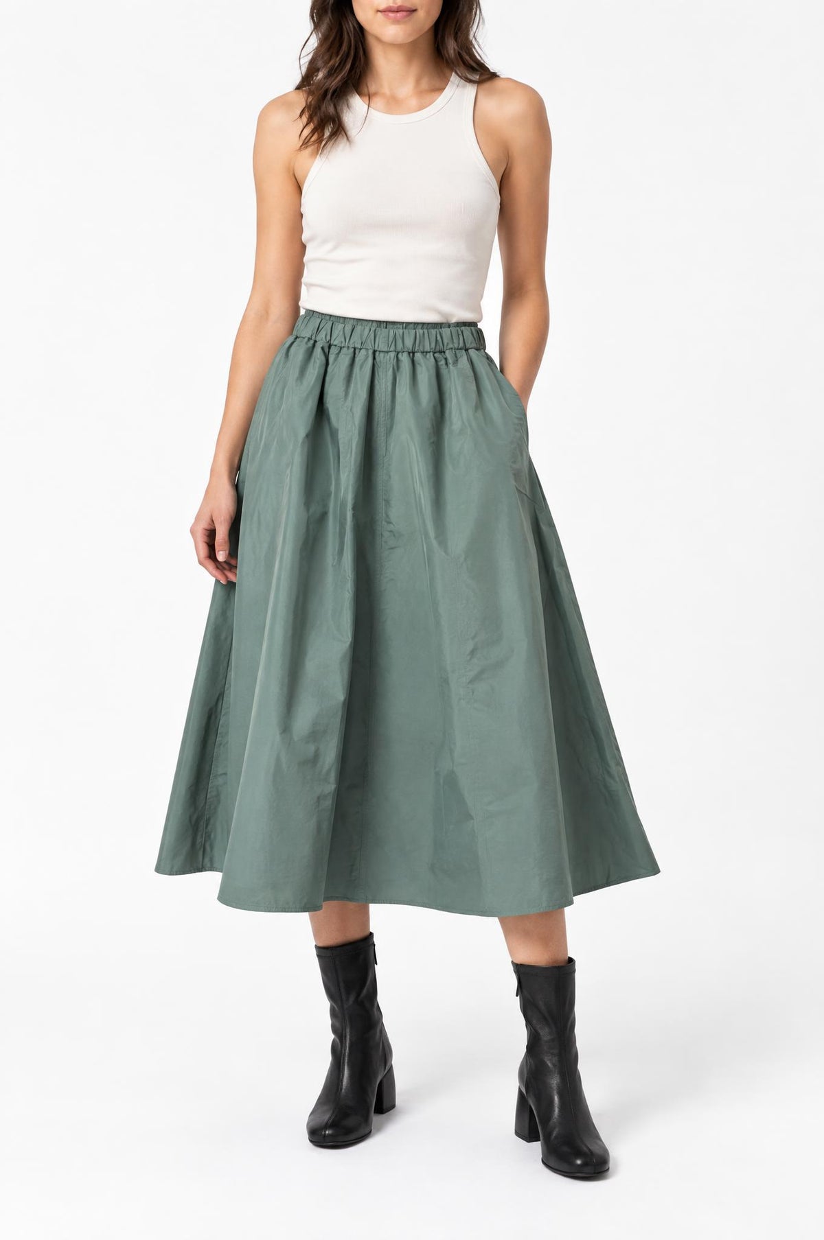 Falda Floor Capa Verde