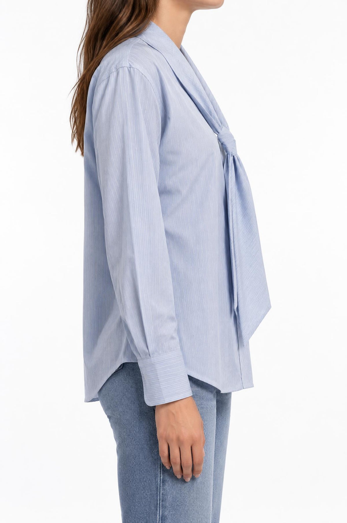 Camisa Academis Josette Rayas Azul
