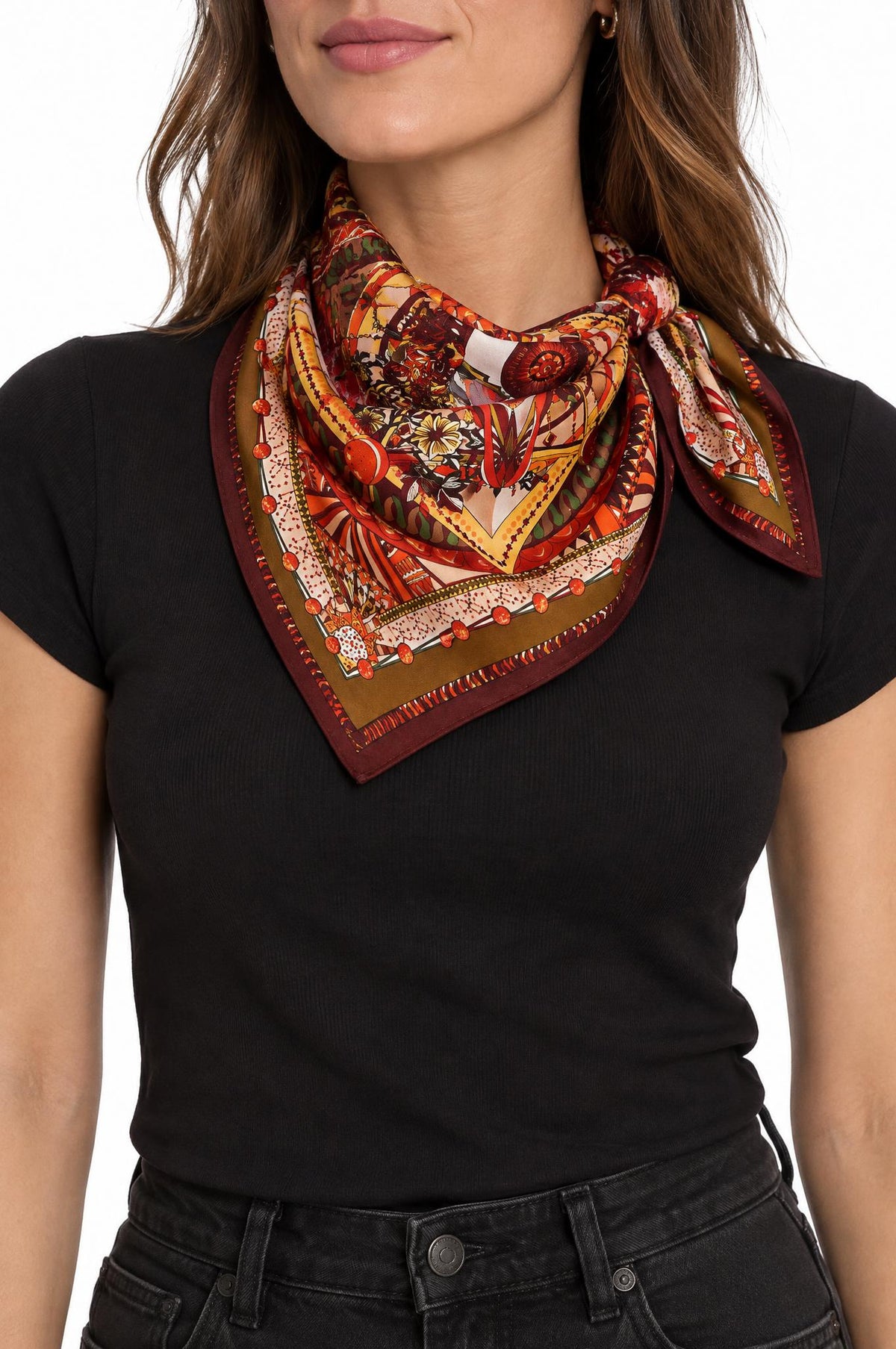 Foulard Maison Fanli Tauro Granate