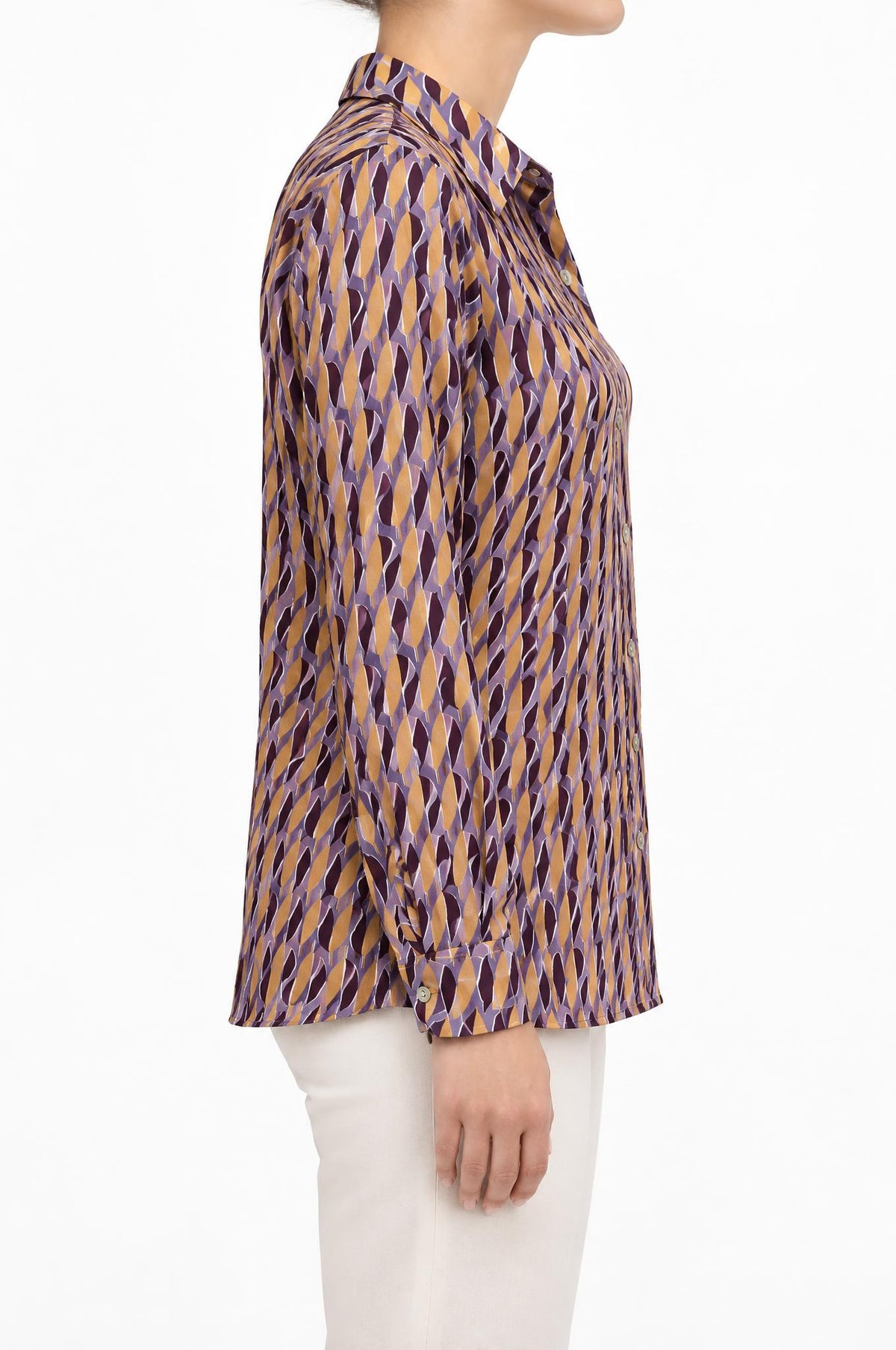 Camicia Monika Varga con foglie lilla