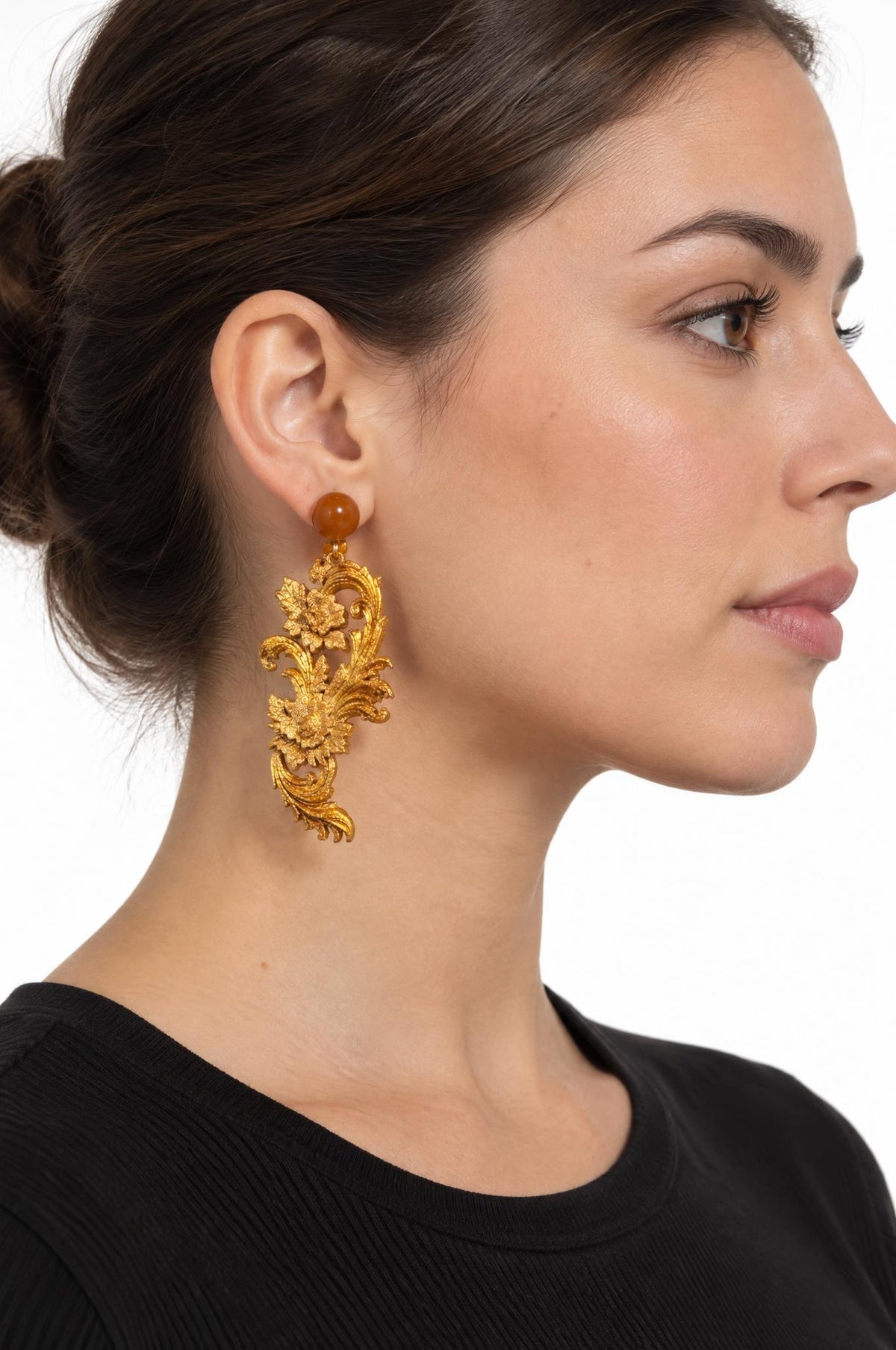 Pendientes Fabrizio Marcantelli Barroco Floral Dorado