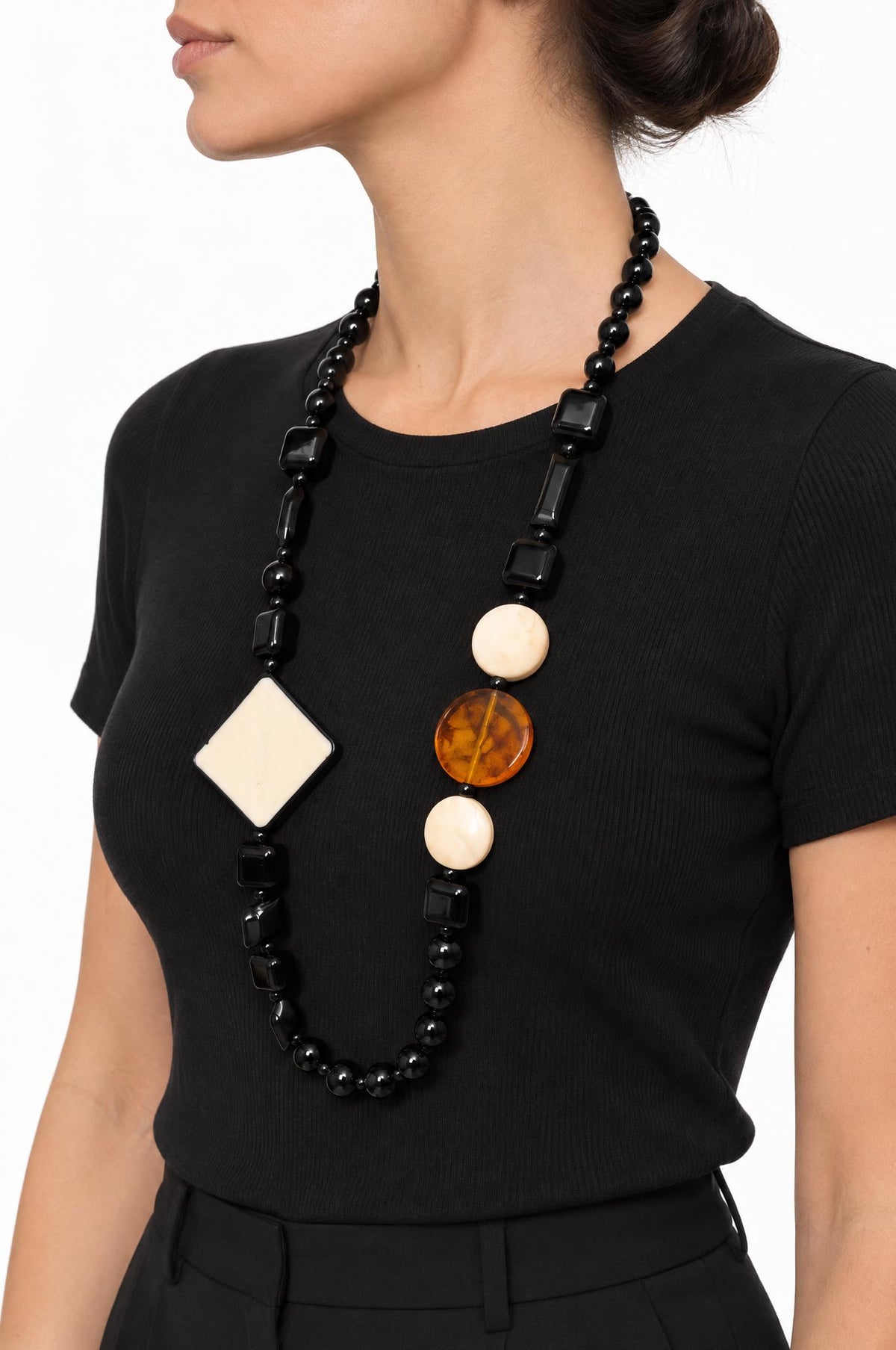 Collana Il Baco Da Seta Rombo grezzo