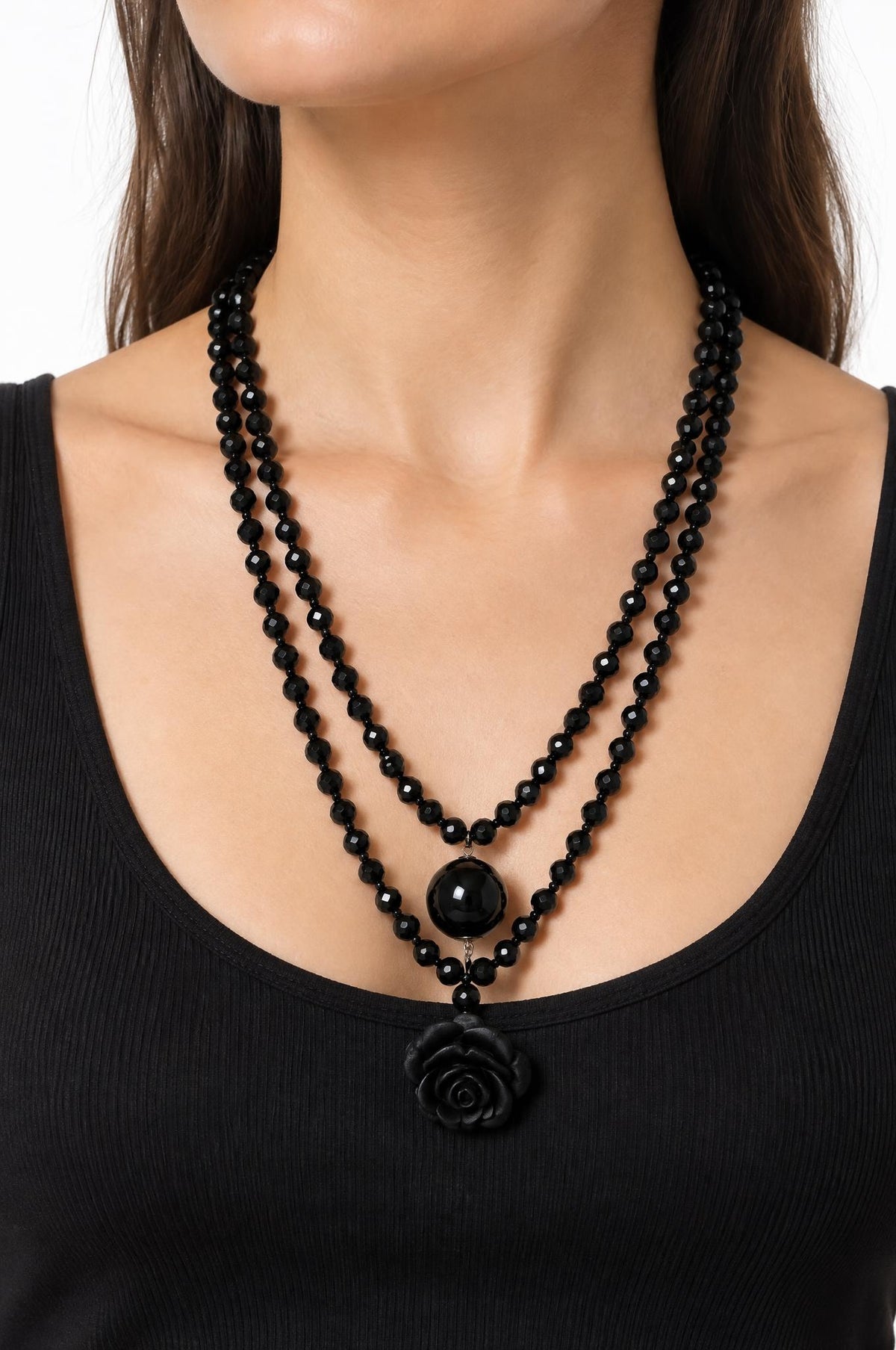Fabrizio Marcantelli Collana Camelia Balls Nera