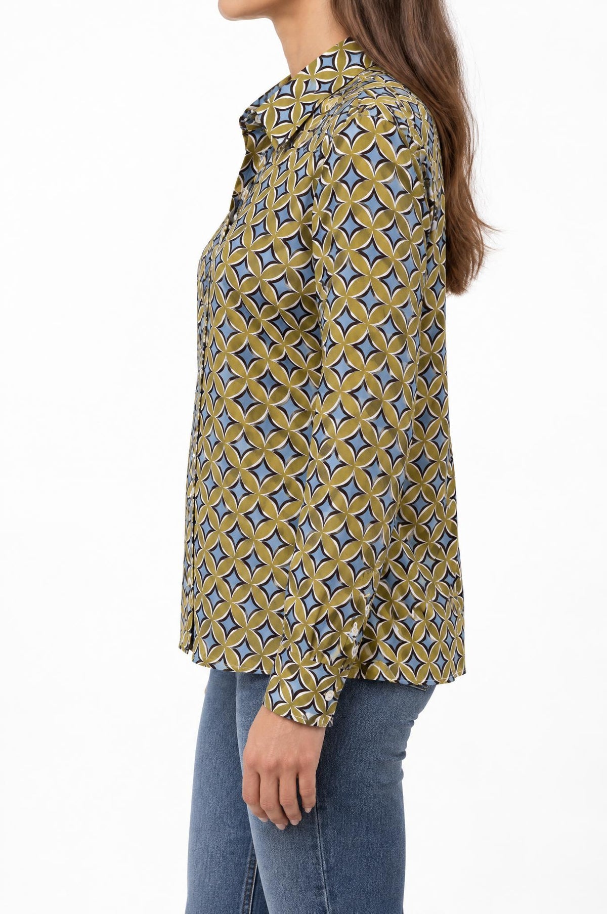 Camicia Monika Varga con fiori verdi