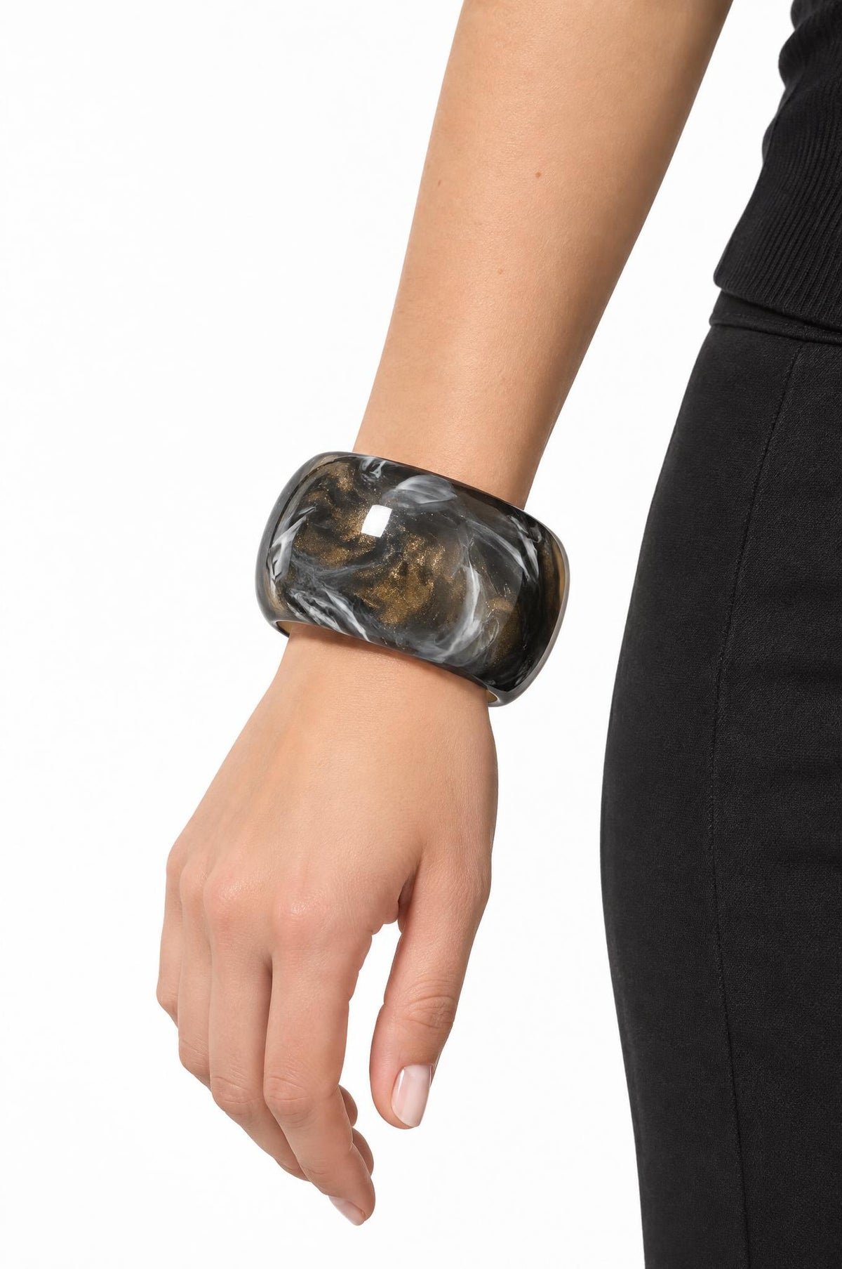 Pulsera Il Baco Da Seta Rígida Gris