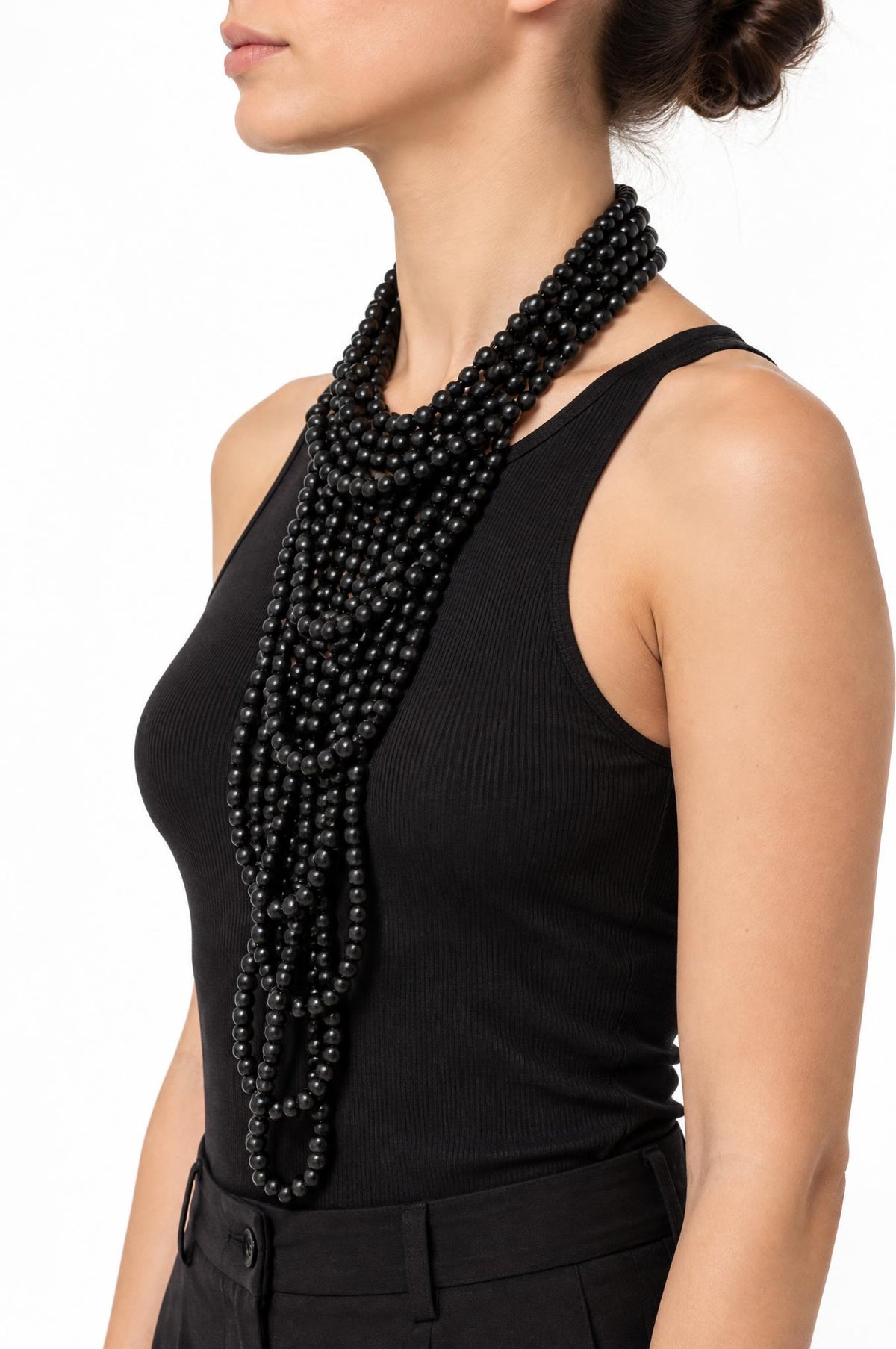 Collana Il Baco Da Seta Palle Nere