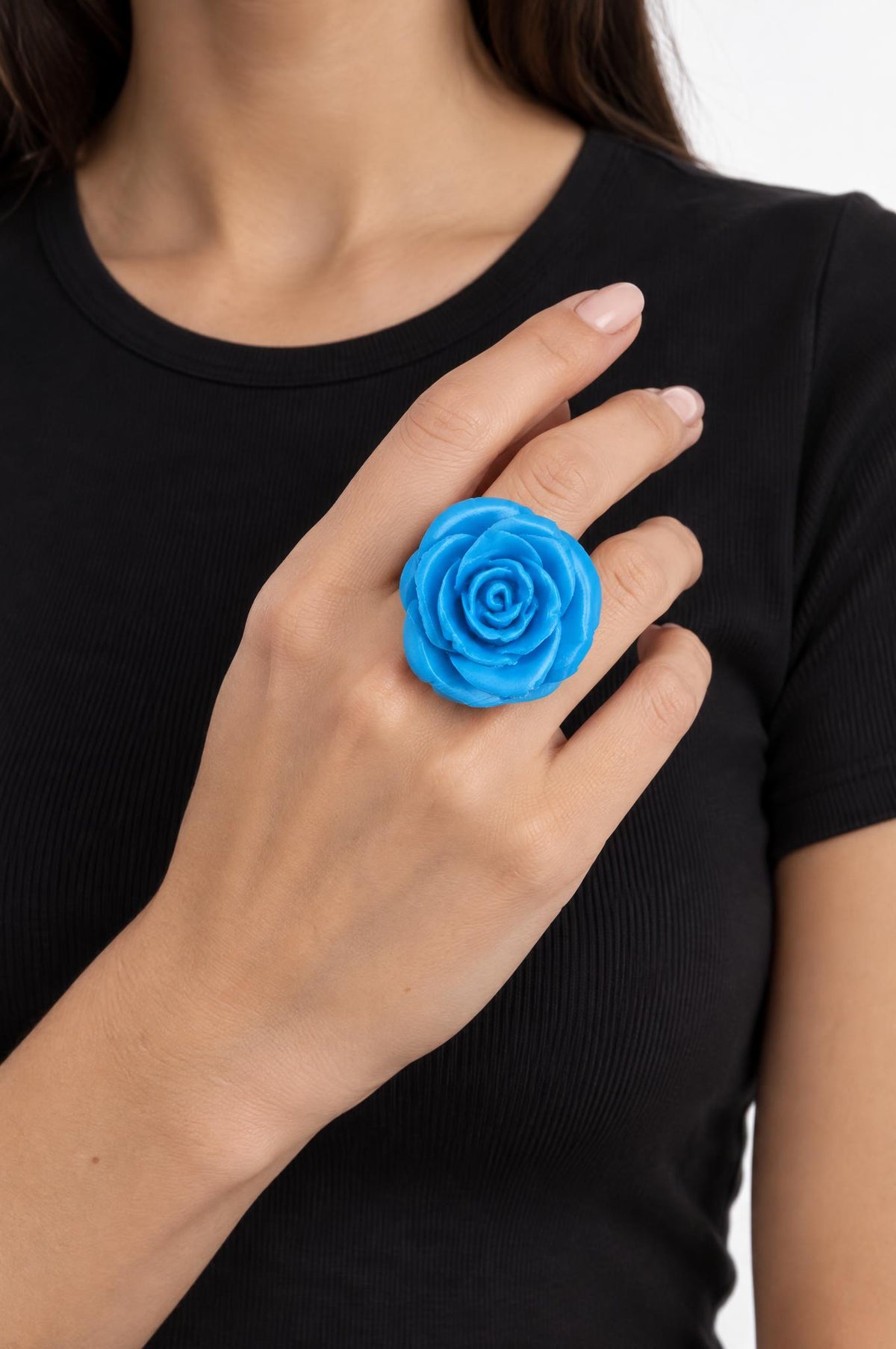 Anillo Fabrizio Marcantelli Flor Azul