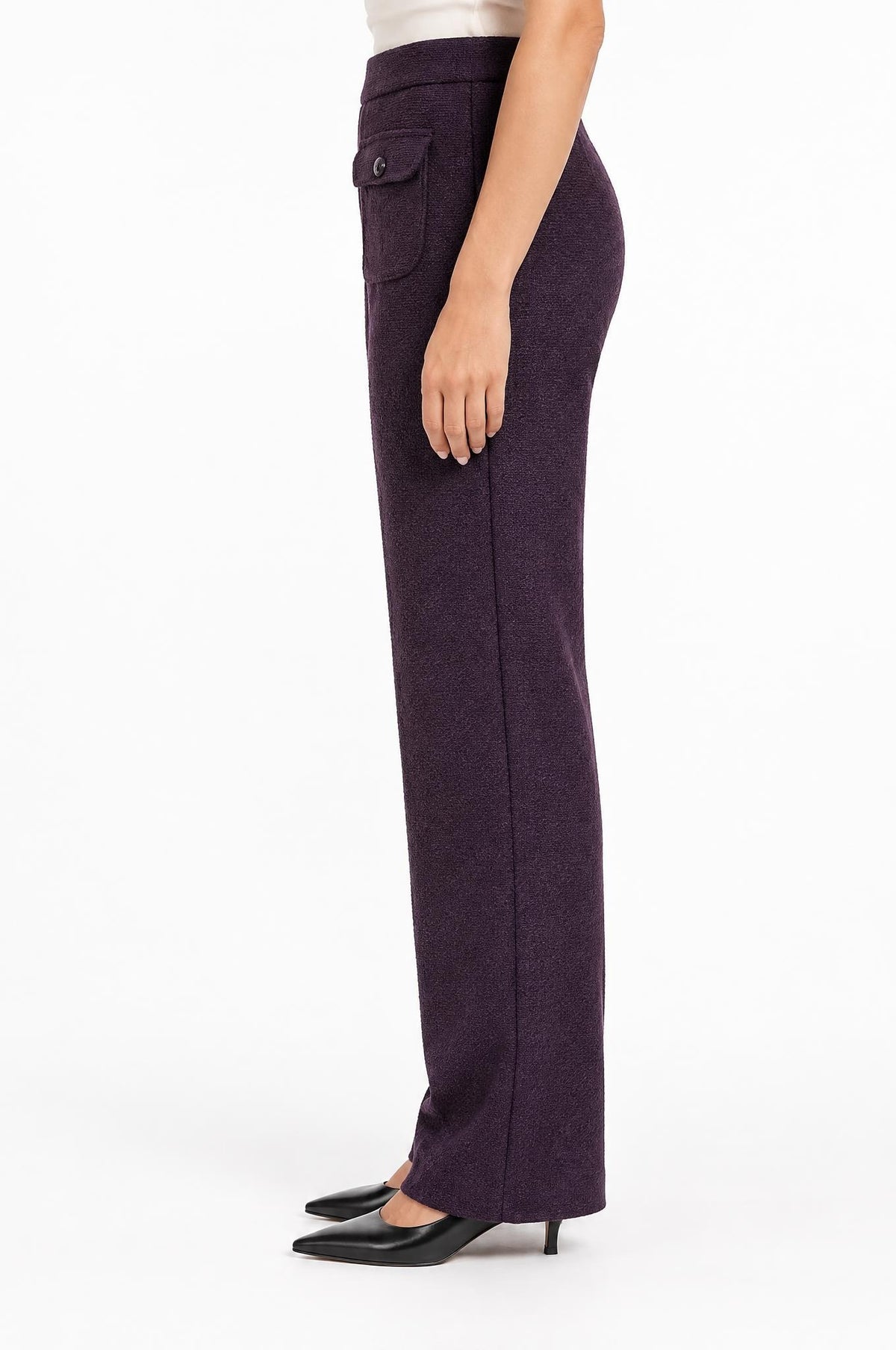 Change Pants Faith Patched Pocket Eggplant