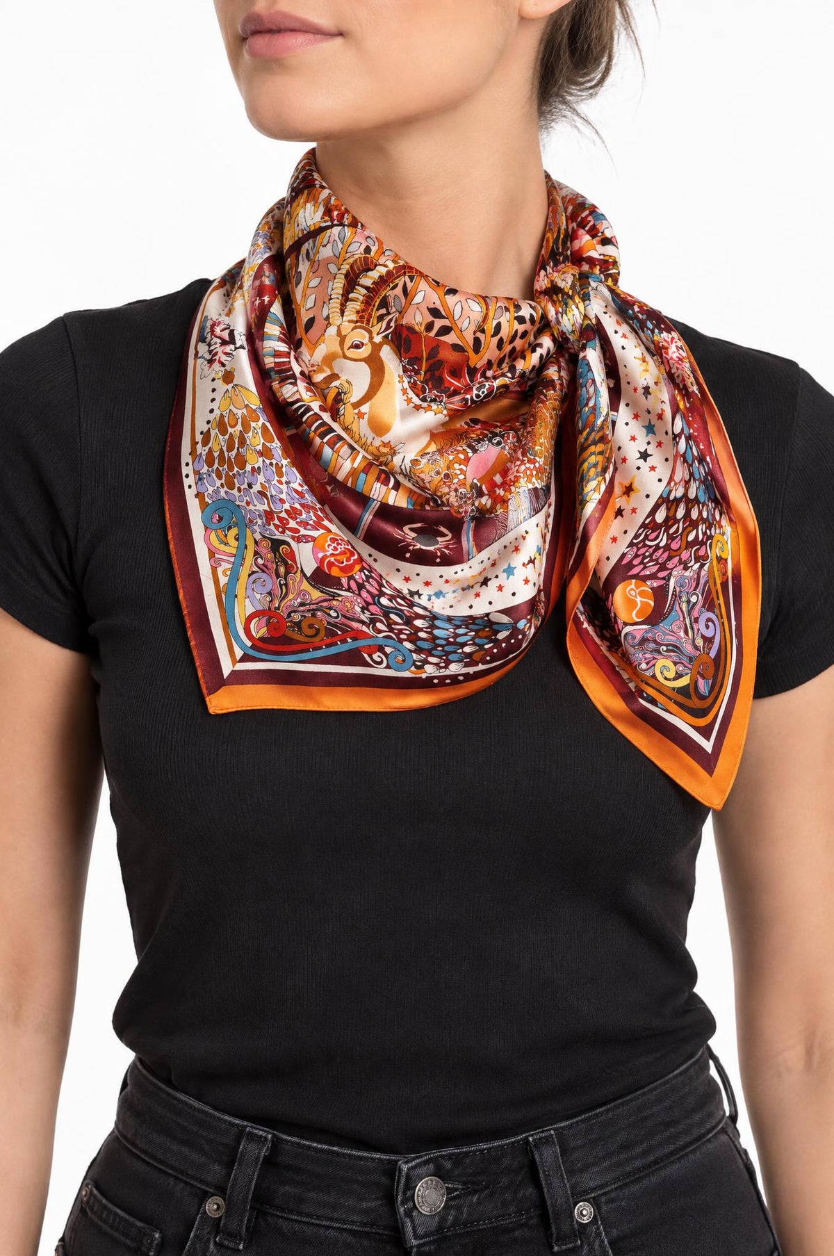 Foulard Maison Fanli Capricornio Naranaja