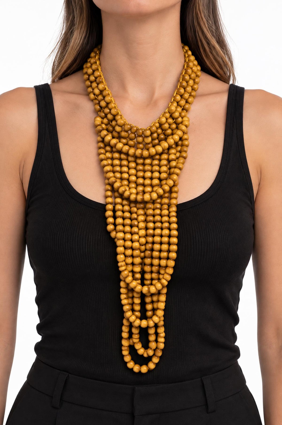 Collana Il Baco Da Seta Palline di senape
