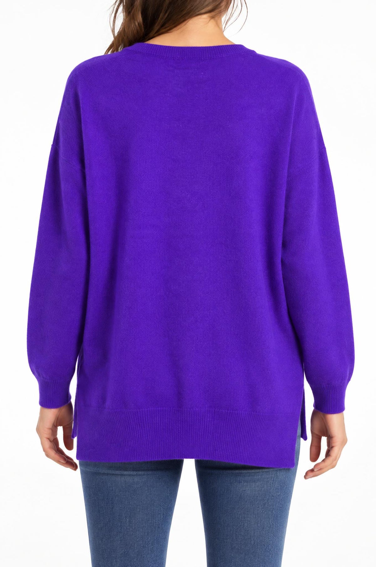 Jersey Solocasmir Cuello Redondo Violeta