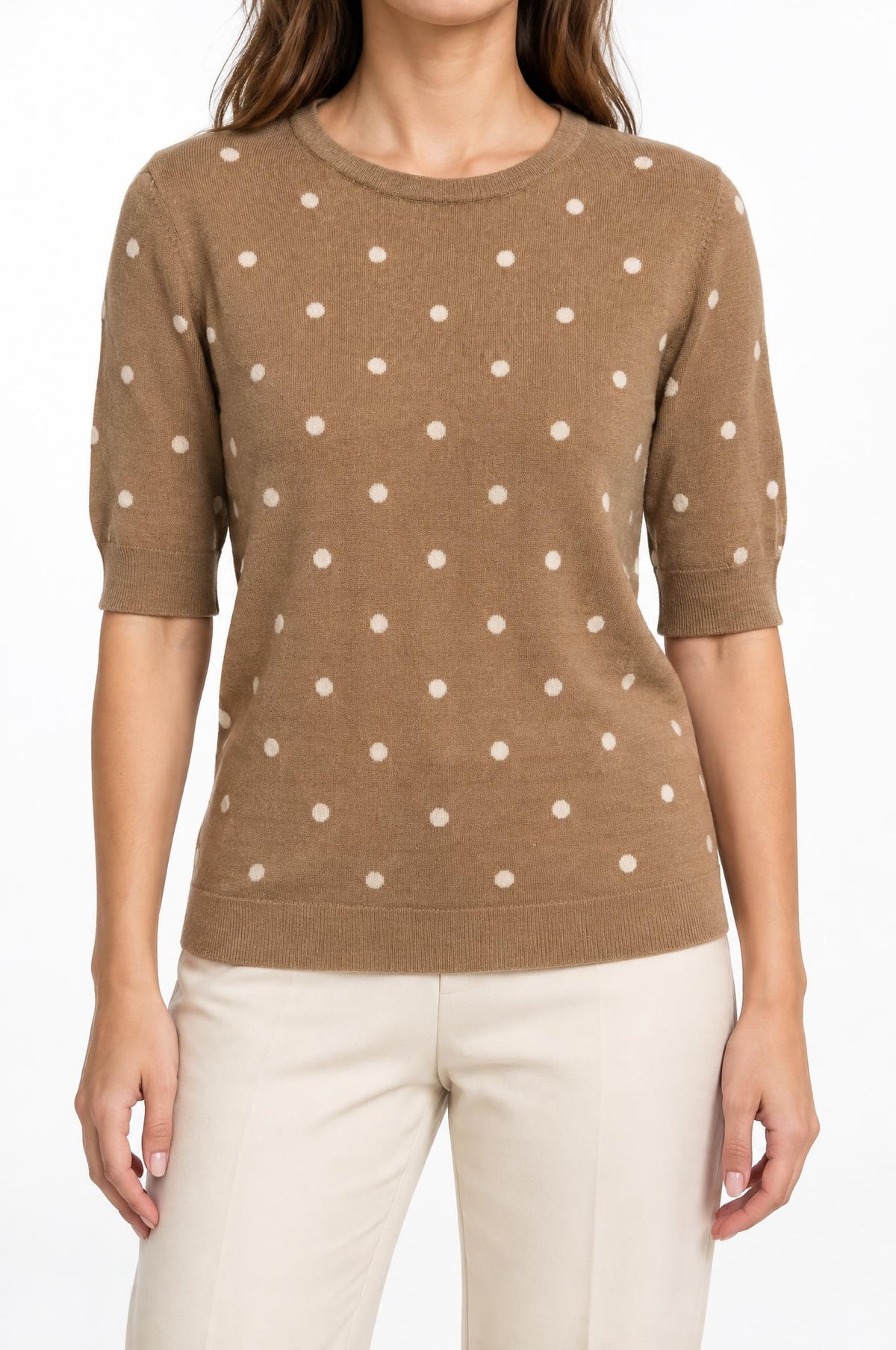 Majestic Short Sleeve Jersey Beige Specks