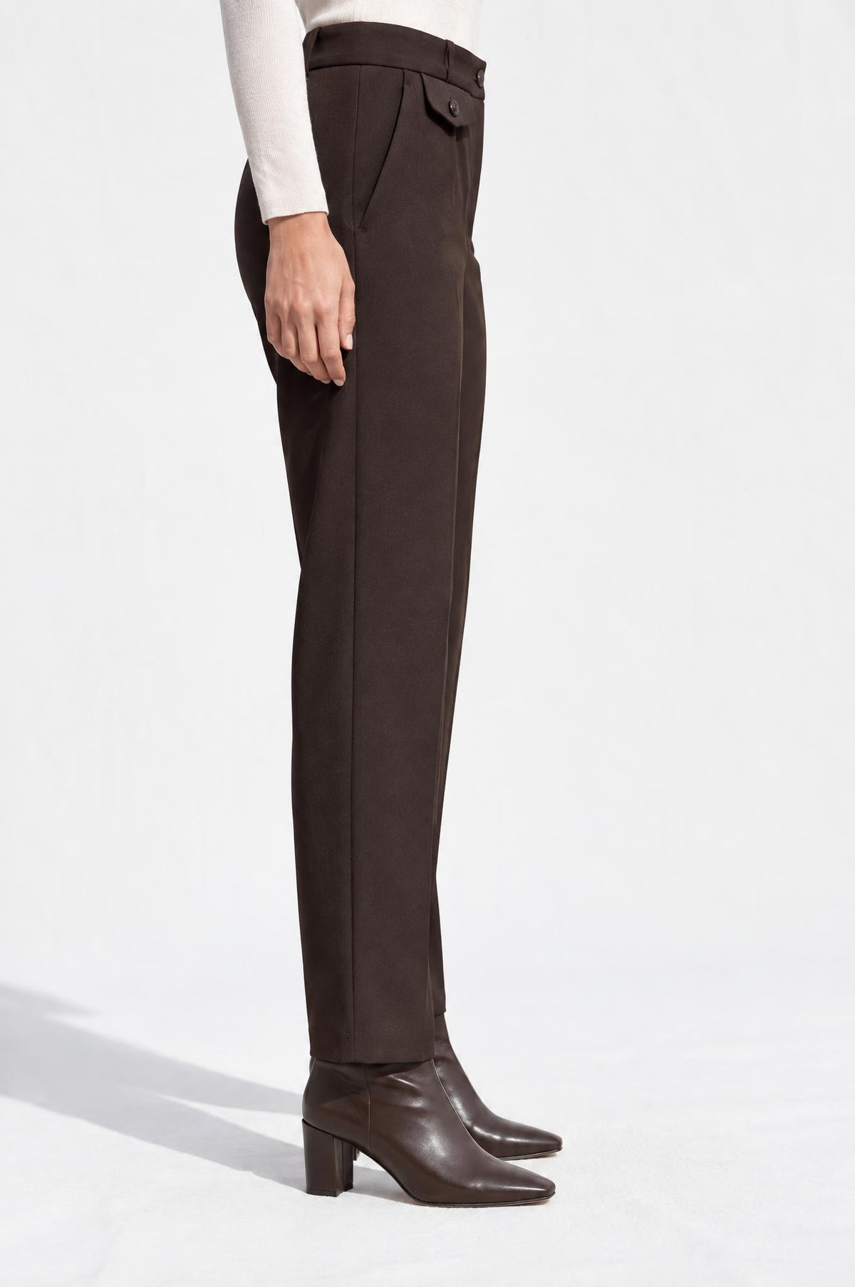 Pantalon Cambio Krystal Flap Chocolate