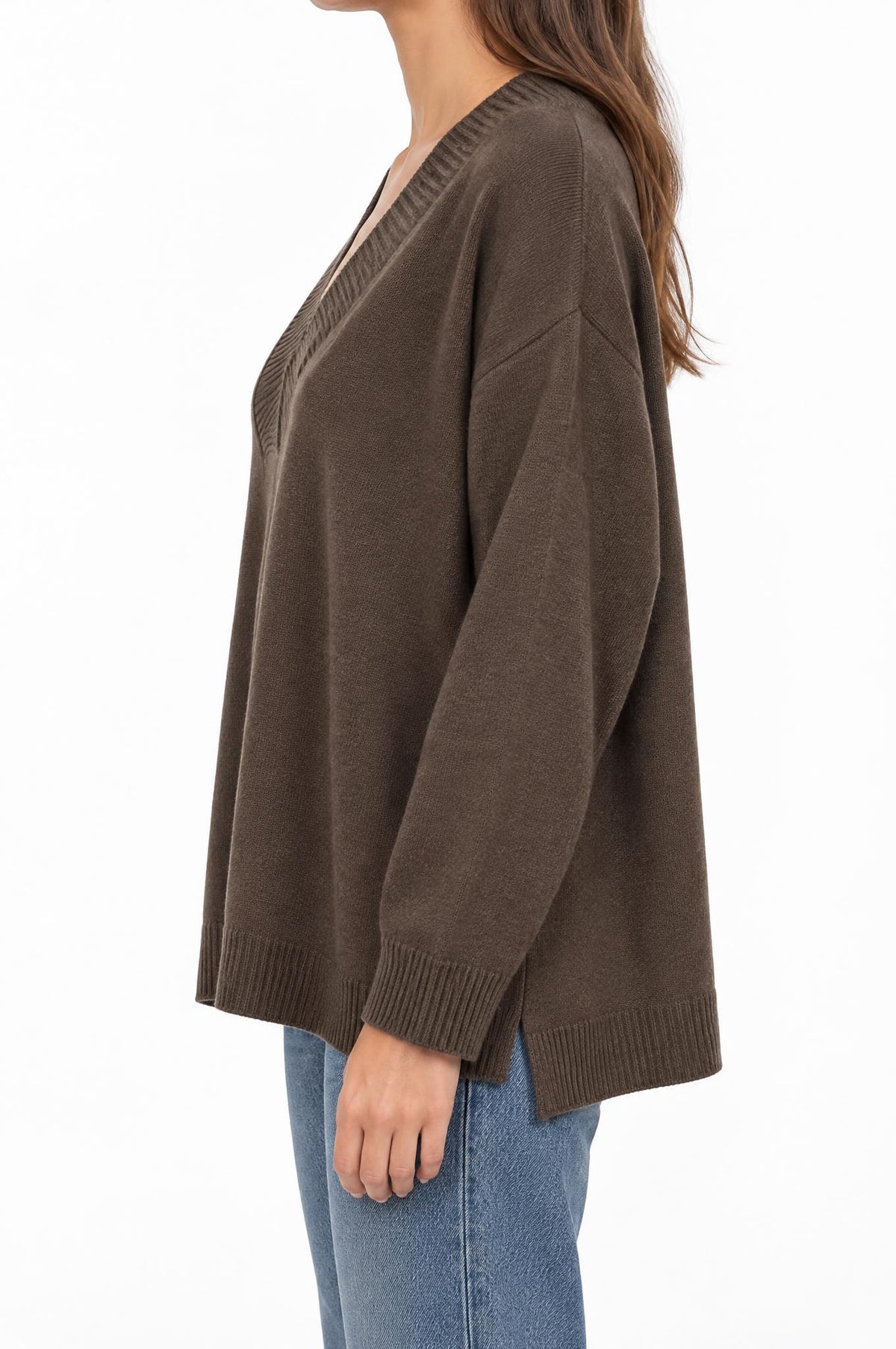 Jersey Solocasmir Pico Marron