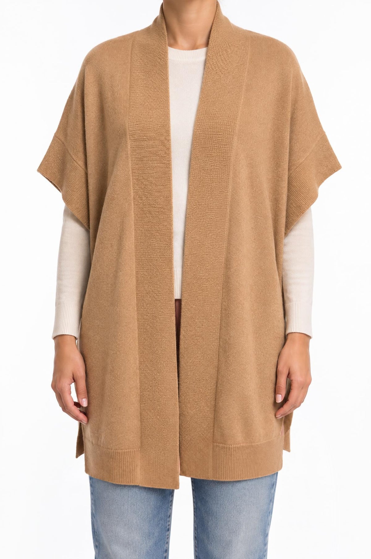 Cardigan Solocasmir Larga Camel