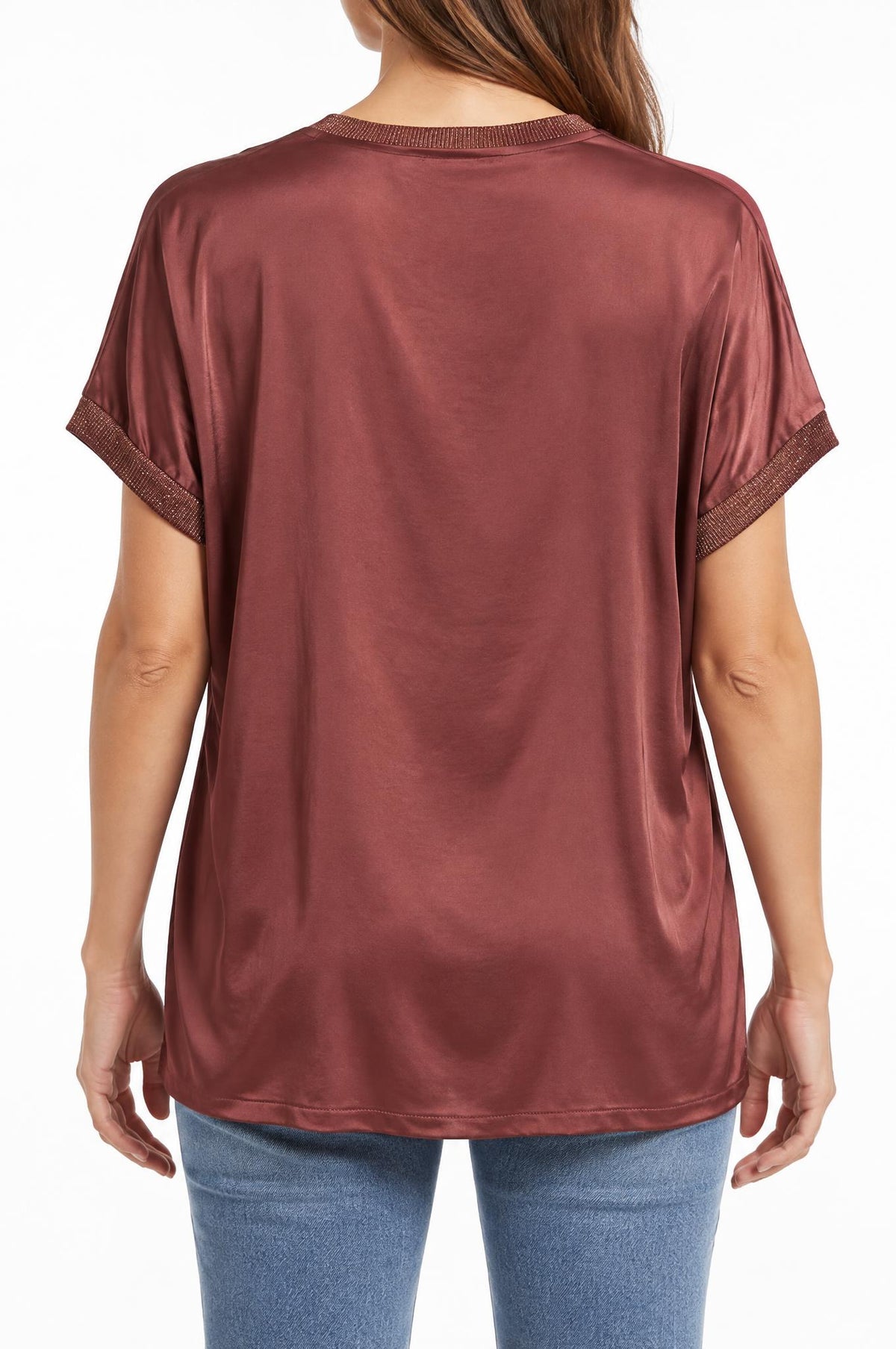 Top Sunny Studio Pico Lurex Granate
