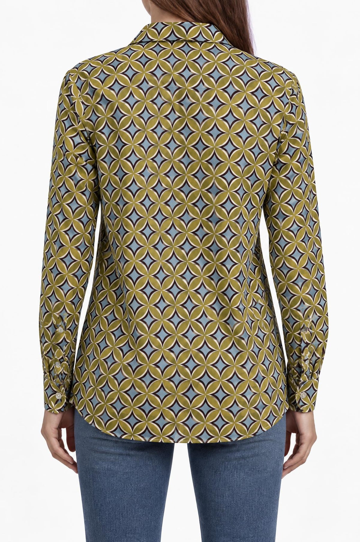 Camicia Monika Varga con fiori verdi