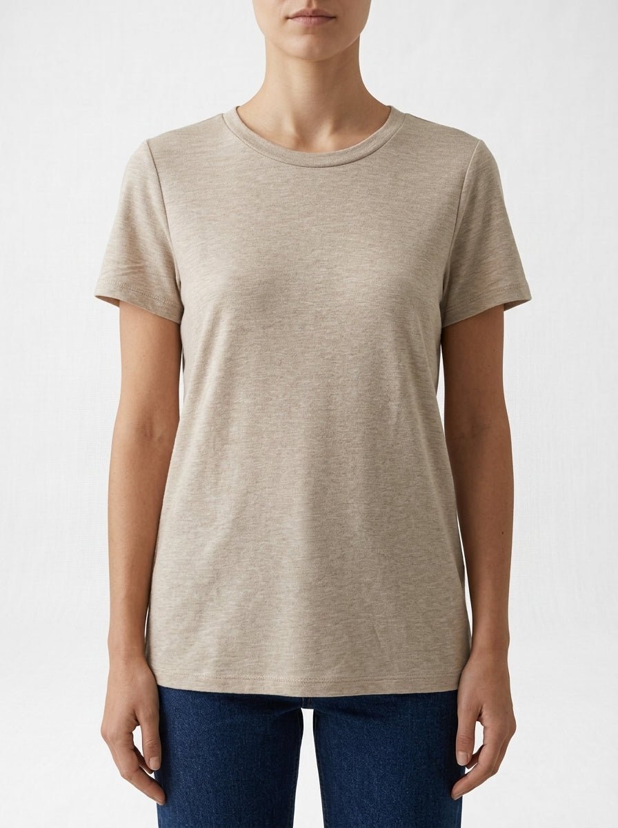 Camiseta Majestic Pinza Detras Beige