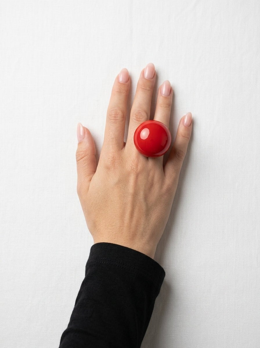 Anillo Fabrizio Marcantelli Armonia Rojo