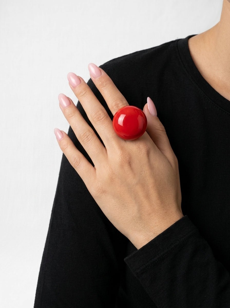 Anillo Fabrizio Marcantelli Armonia Rojo