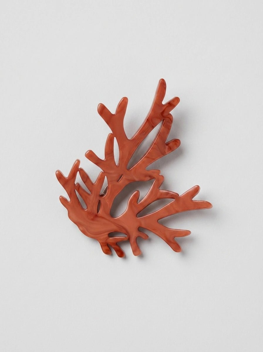 Broche Il Baco Da Seta Coral Rosa