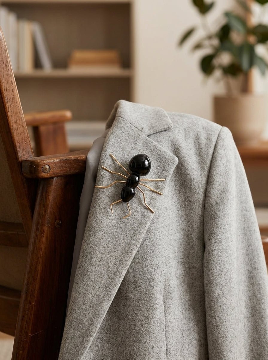 Broche Il Baco Da Seta Hormiga Negro